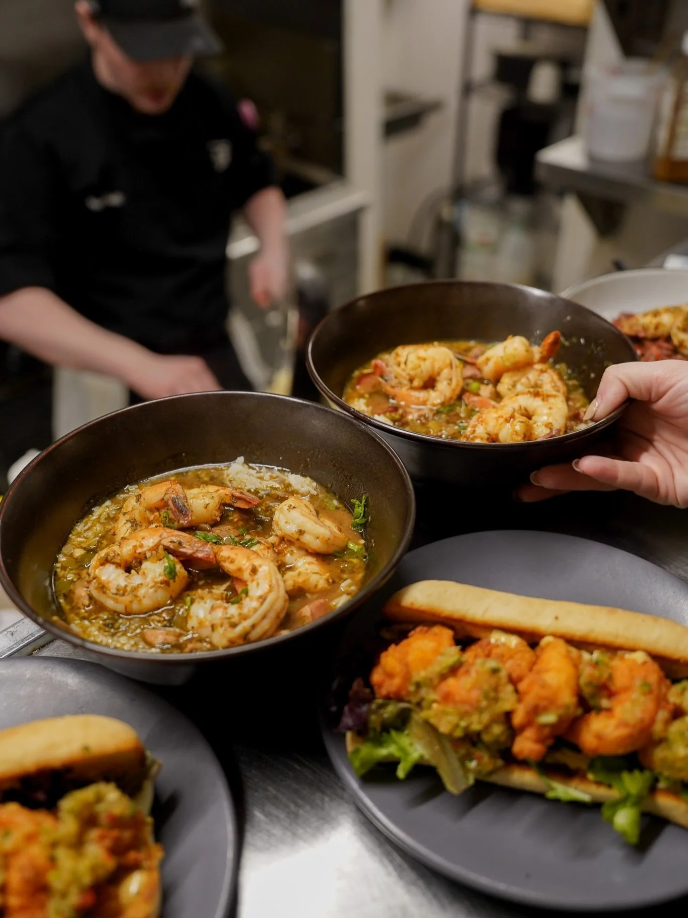 TOMORROW! Celebrate Madri Gras with us! 

Shrimp Po Boys available all day! Enjoy the rest of the all-star food line-up for dinner 🍽️ 

Live jazz music starts at 6 PM 🎶 

#mardigras #celebrate #luck #uppersandusky