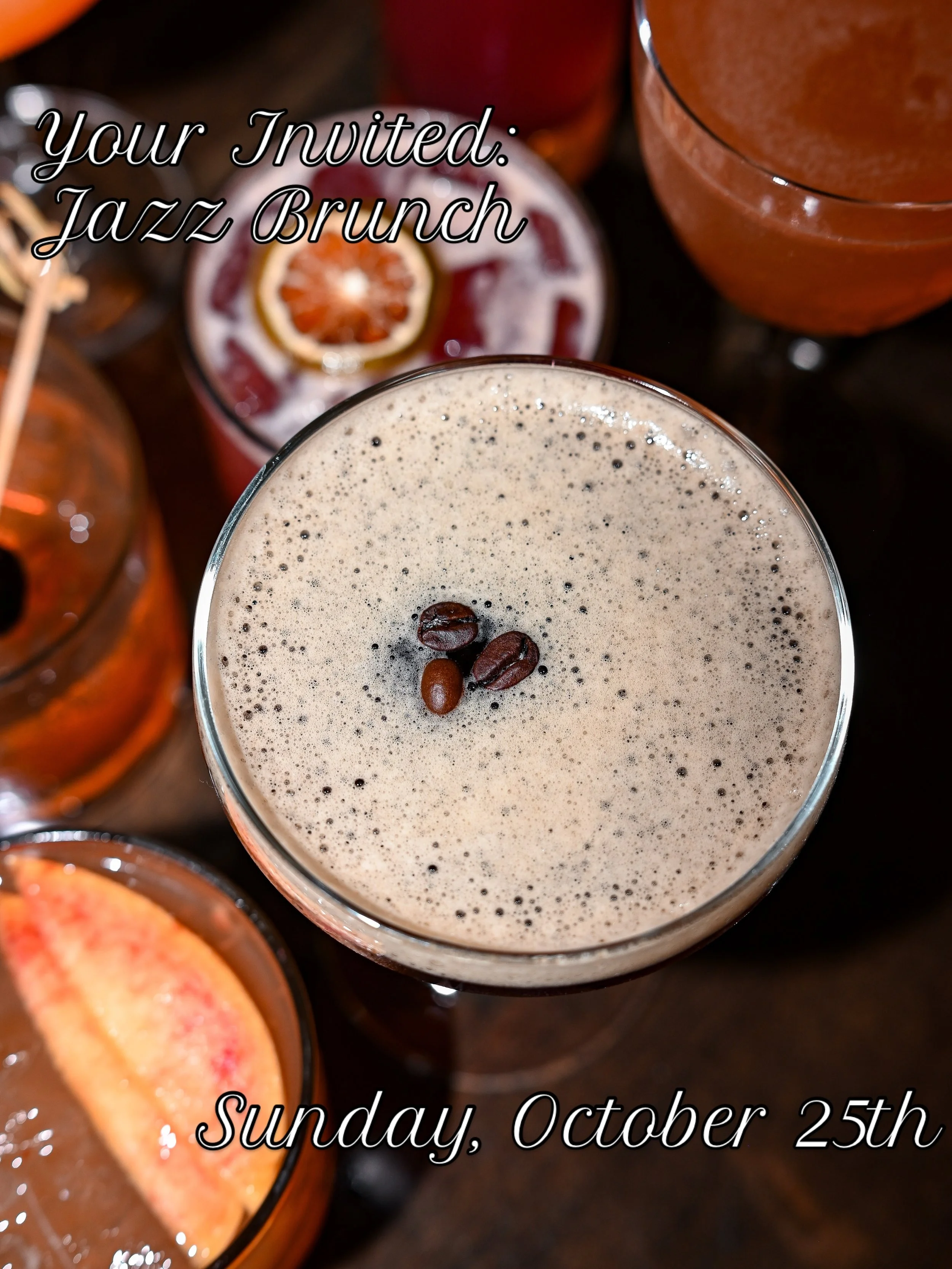 Join us tomorrow morning for jazz music and espresso martini flights 🍸 

Brunch begins at 10 AM and music starts at 11 AM 🎶 

Oh&hellip; and we have a new brunch menu 😉 Grits and bacon or fluffy pancakes anyone? 🥞 

#brunch #sundayfunday #weekend