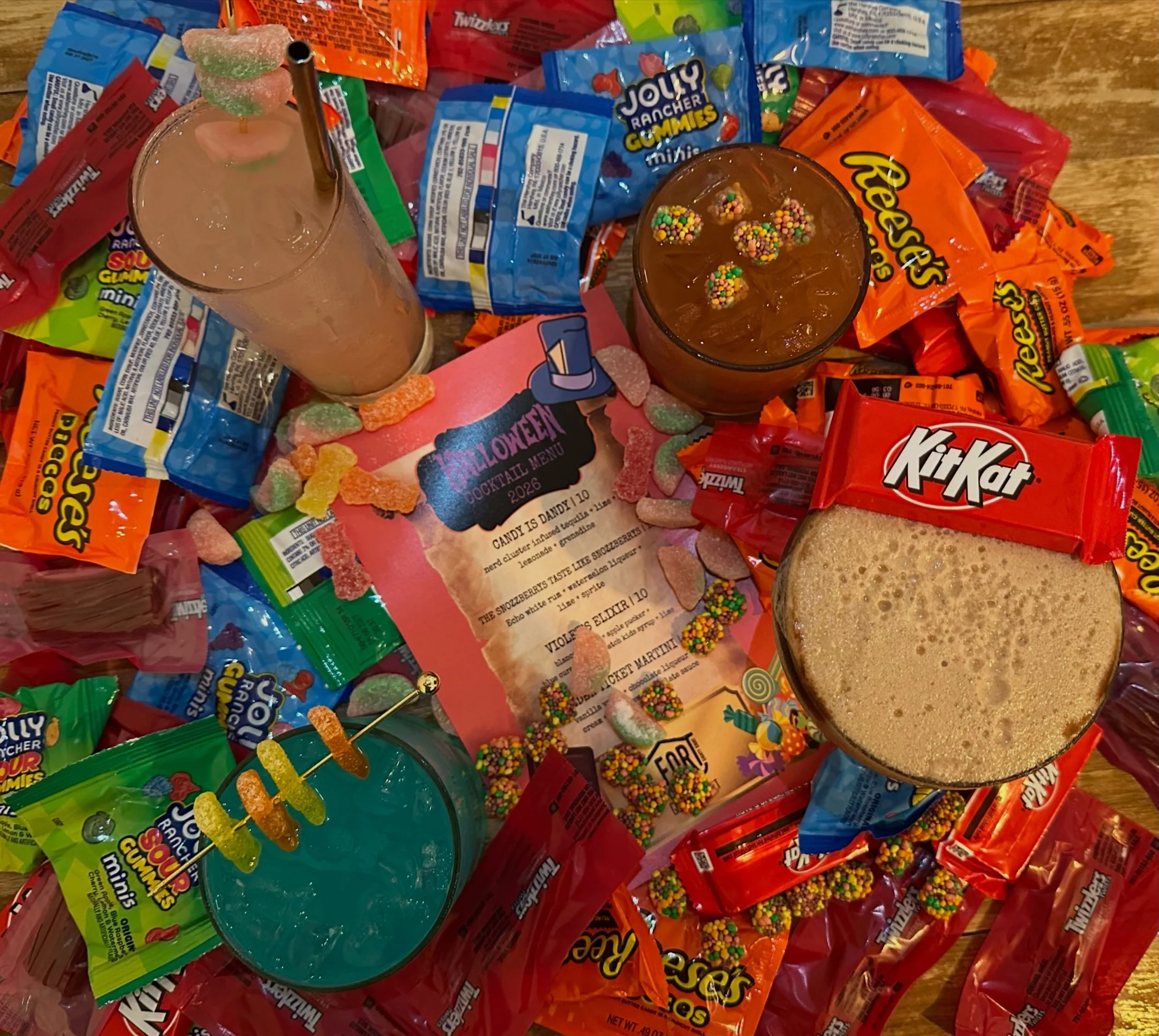 &ldquo;A little nonsense now and then is relished by the wisest men.&rdquo; - Willy Wonka

Our Halloween cocktails are available Wednesday, October 28th - Saturday, October 31st 🎃 

We hid golden tickets throughout our candy. Will you be one of the 