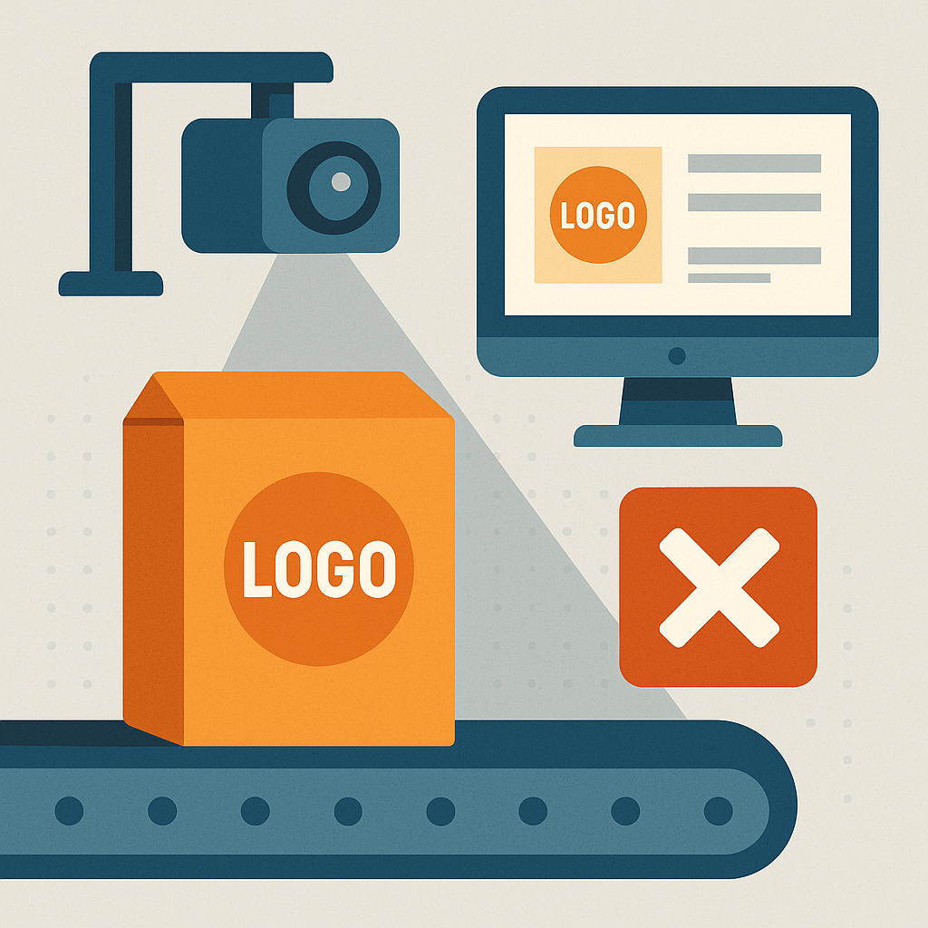 Packaging QA: Verifying Logo Color & Placement Inline