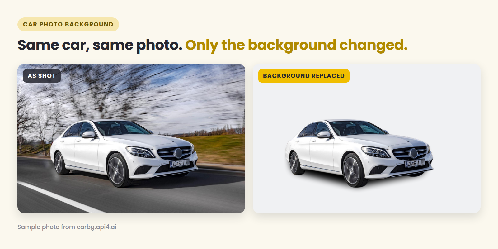 What "changing the background" means