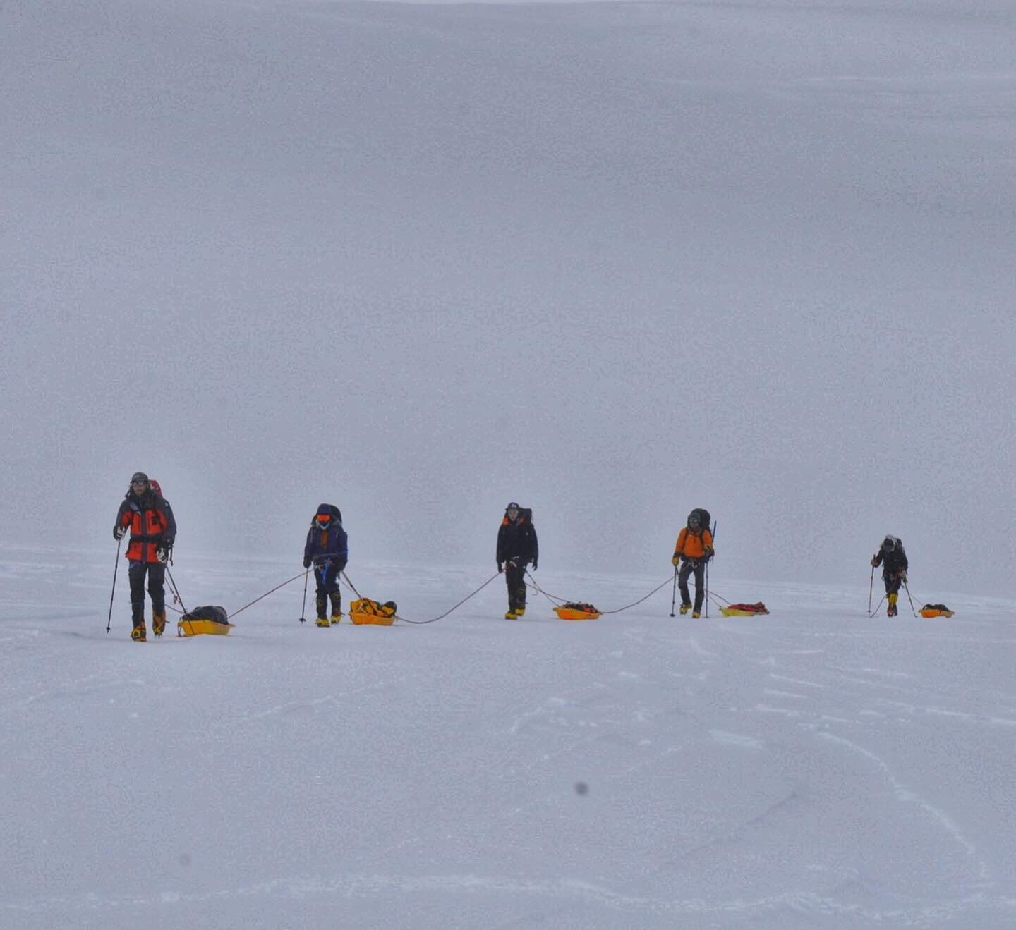 Final steps back to Vinson base camp after successfully summiting the 4,982m peak on 24th December 2023. We were roped together throughout the climb whilst we walked across the cravese fields and up the mountain to ensure we came back as a team!

I c