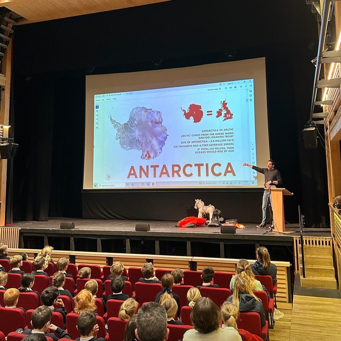Thank you for inviting me back @hurst_college to share my story and expedition in Antarctica. Always special to see how the children react to some of the stats and photos of this frozen planet. Also congratulations to all those children who submitted