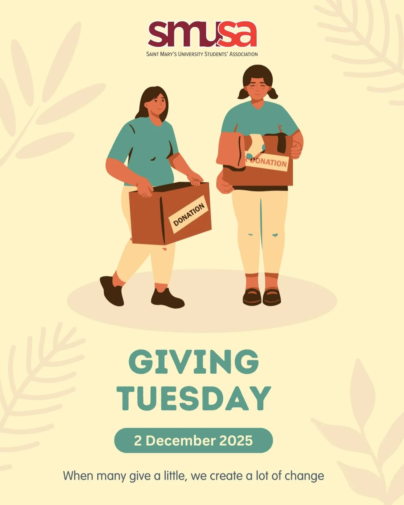 Today is Giving Tuesday, a global reminder that even the smallest act of kindness can spark big change.

At SMUSA, we believe in a campus full of students making a difference every single day. Today, we celebrate the spirit of generosity and encourag