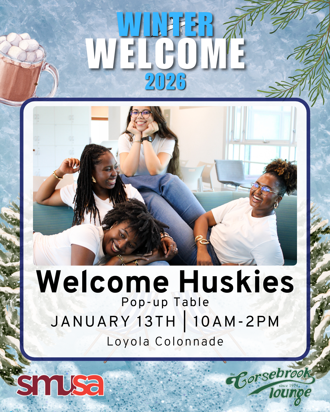 Welcome Huskies (Pop-Up Table)