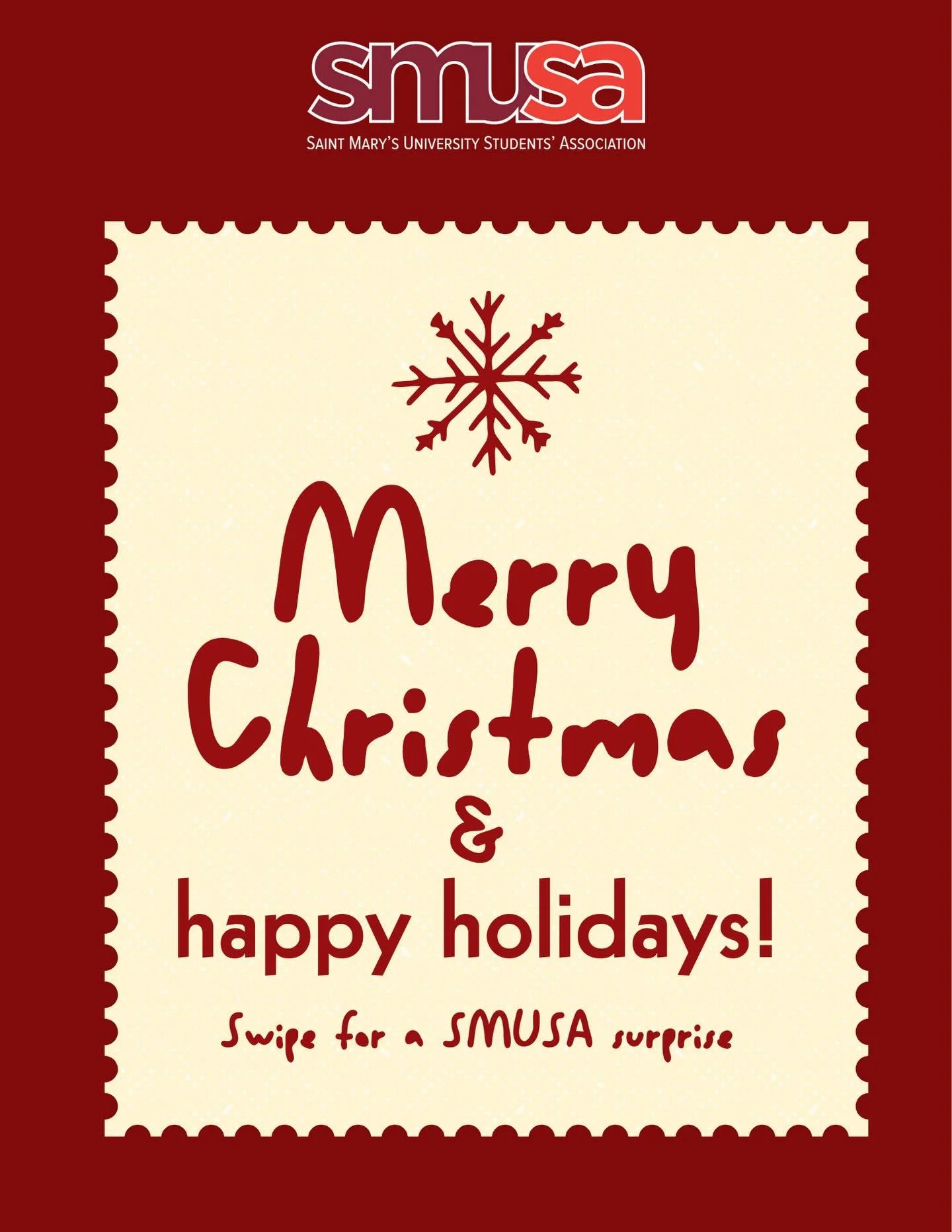 Happy Holidays from SMUSA✨🎄

This Christmas, SMUSA is giving back in a meaningful way. From rising rent to grocery costs, we see the pressure students are under&hellip; and we&rsquo;ve chosen to act.

More details coming next semester⏳

#smu #smusa 