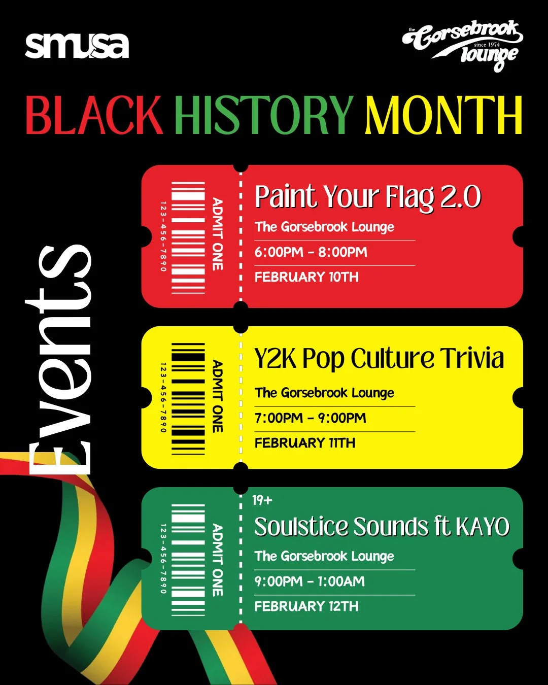 Next week&rsquo;s lineup is all about celebration, culture, and community! All made possible through collaboration across campus:⁠
⁠
🎨 Paint Your Flag 2.0⁠
in collaboration with the Black Student Advising Office⁠
⁠
🎤 Y2K Pop Culture Trivia⁠
in coll