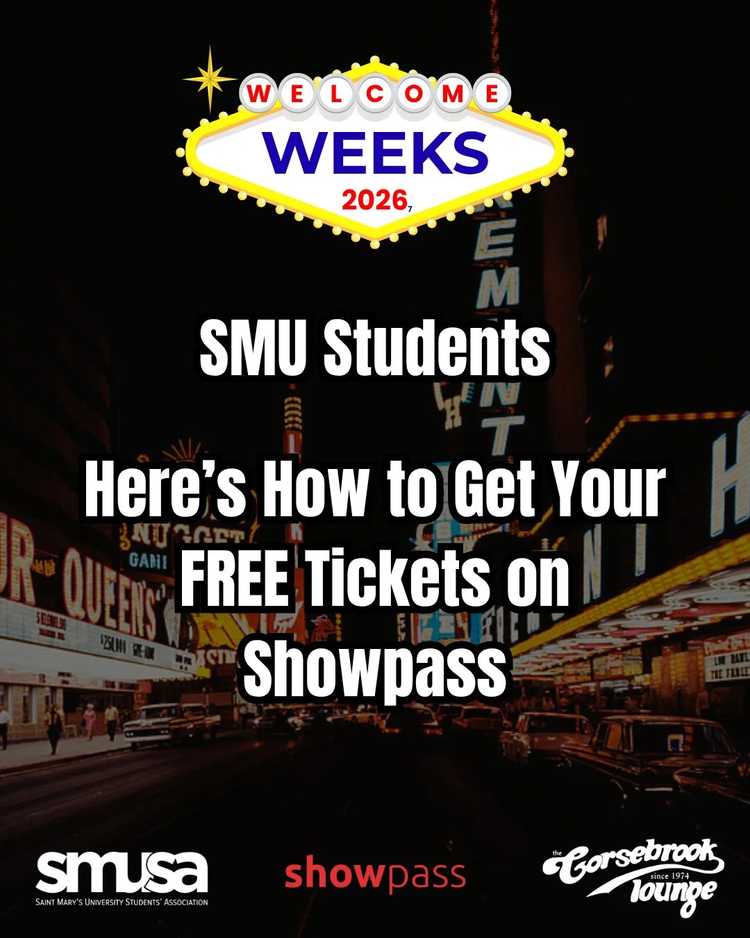 SMU STUDENTS, YOUR WELCOME WEEKS TICKETS ARE FREE! ⁠
⁠
Not sure how to get your tickets on Showpass? We&rsquo;ve got you covered! Swipe through for a step by step guide on how to activate your account, access your free tickets, and RSVP for your favo