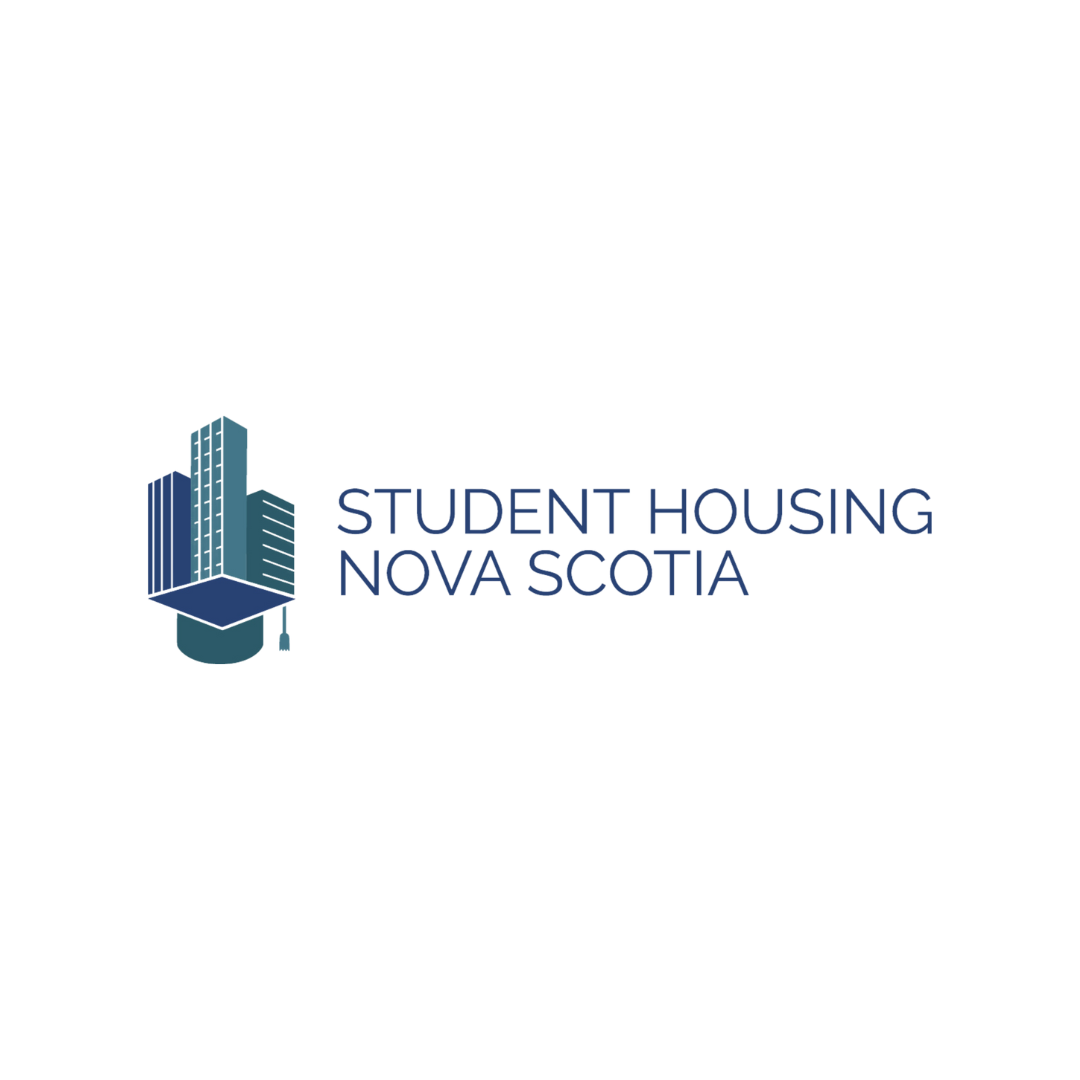 Logo of Student Housing Nova Scotia featuring a stylized high-rise building and text.