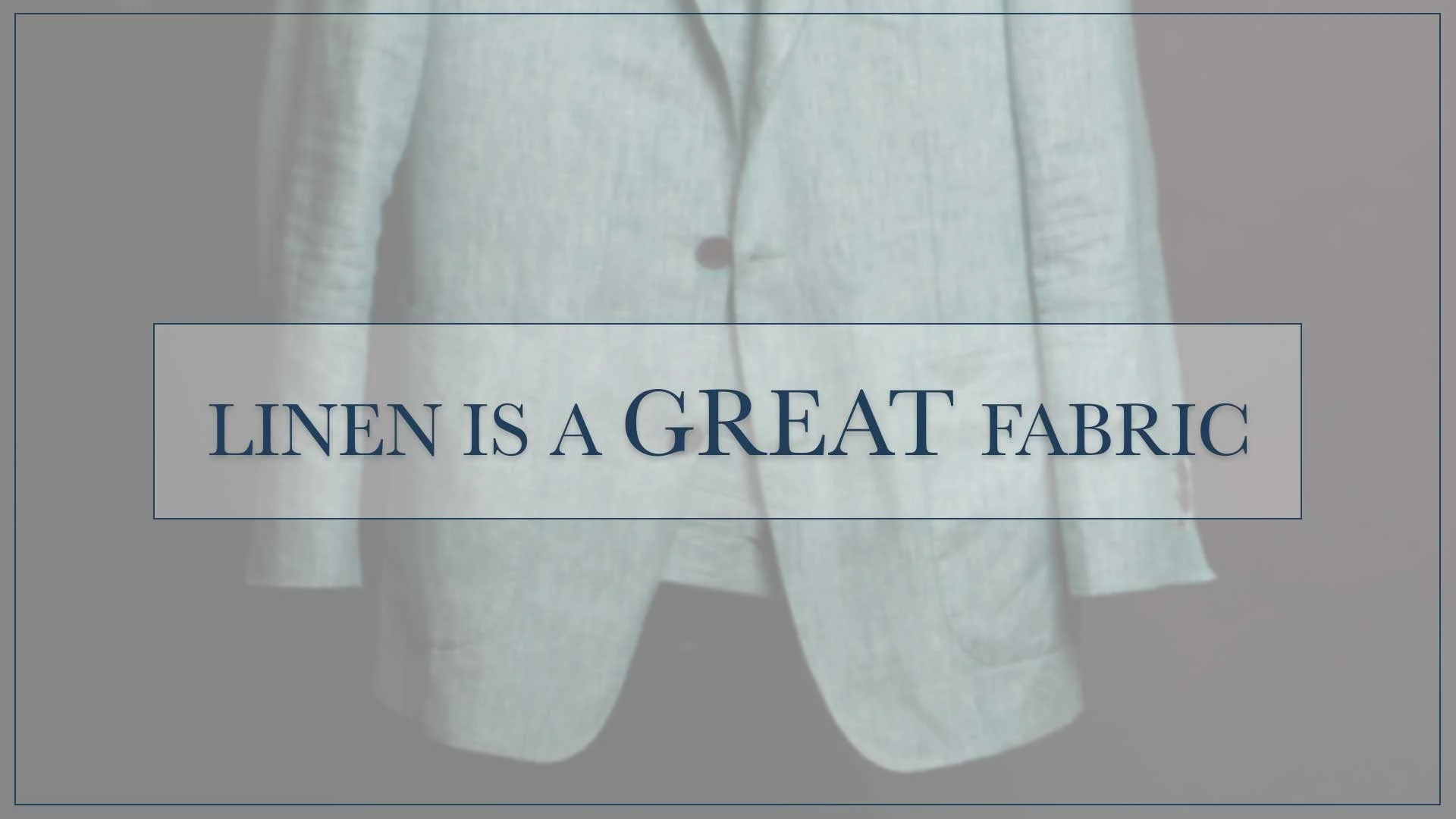 Linen is a Great Fabric. Let Me Explain Why.