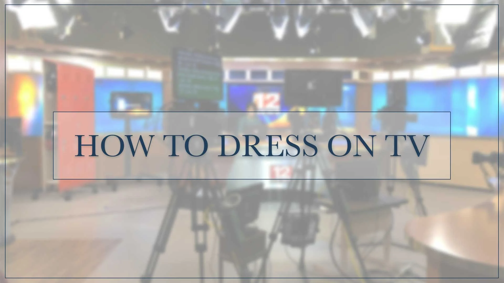 How to Dress on TV in Washington, DC