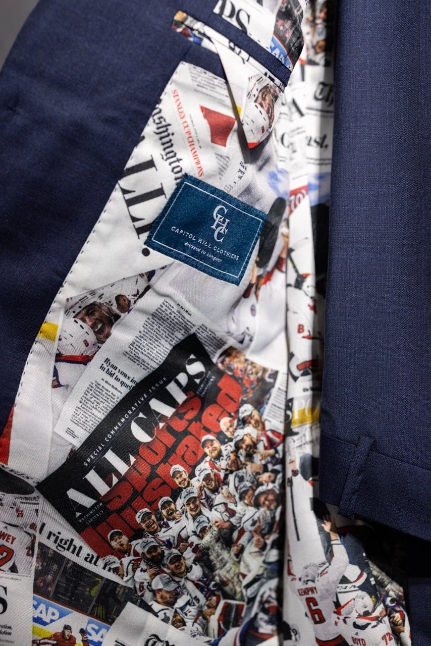 custom washington capitals lining