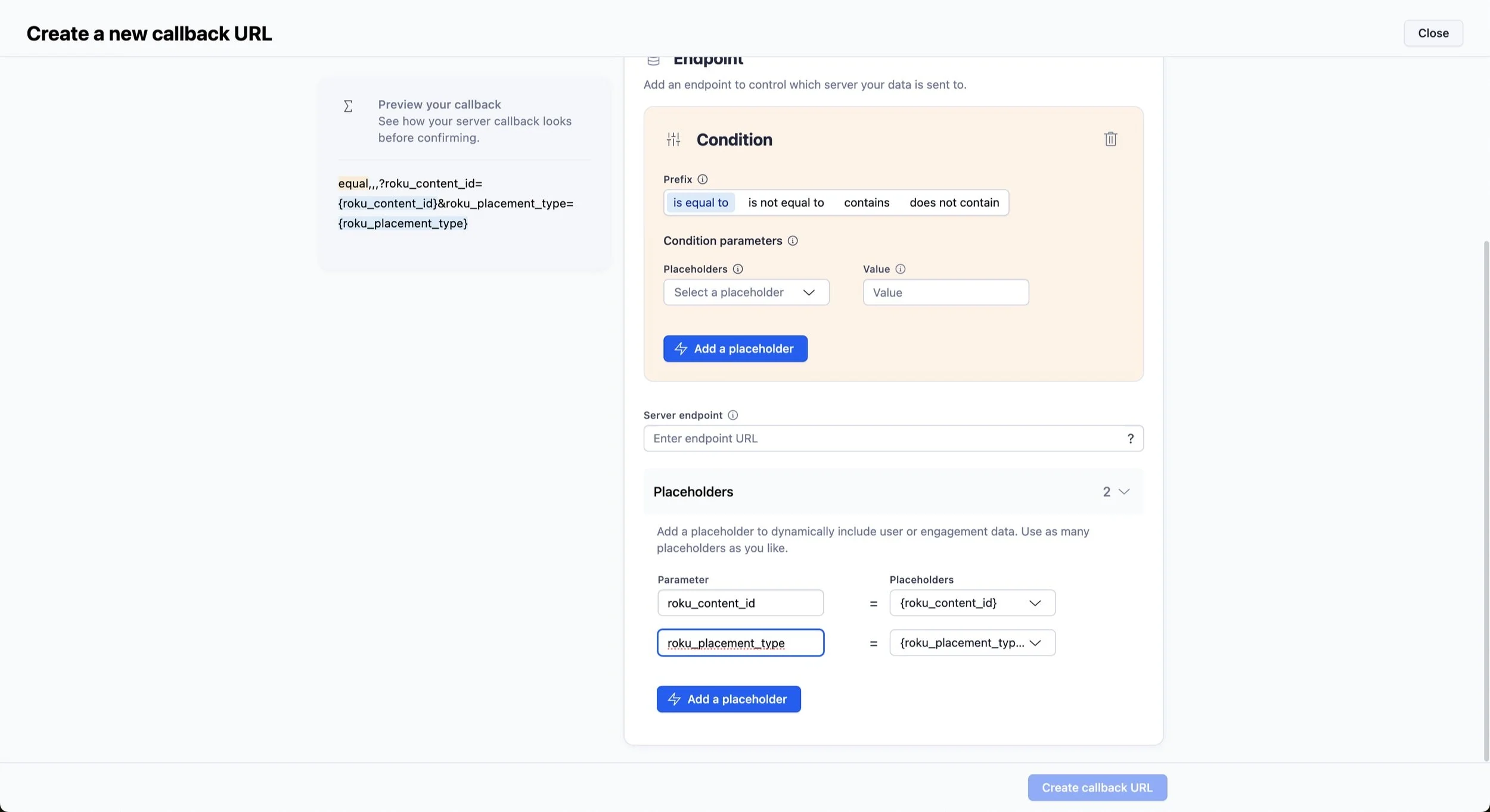 Notice on the left-hand side the user can preview their link.