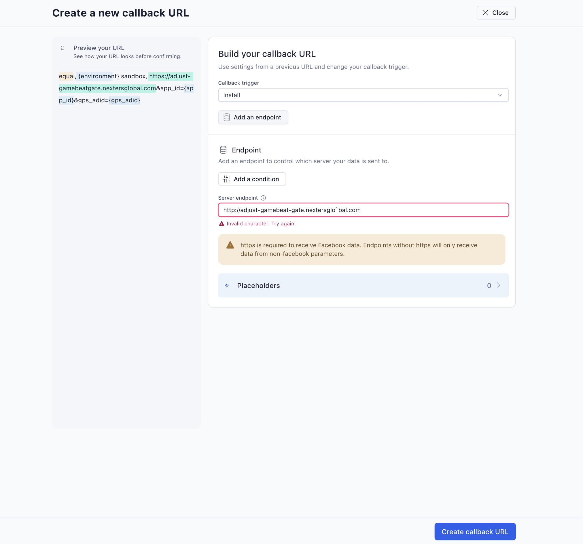 In-line validation was added.