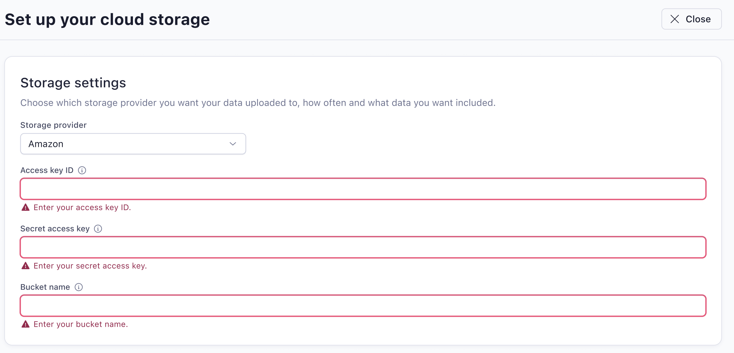 In-line validation was added.