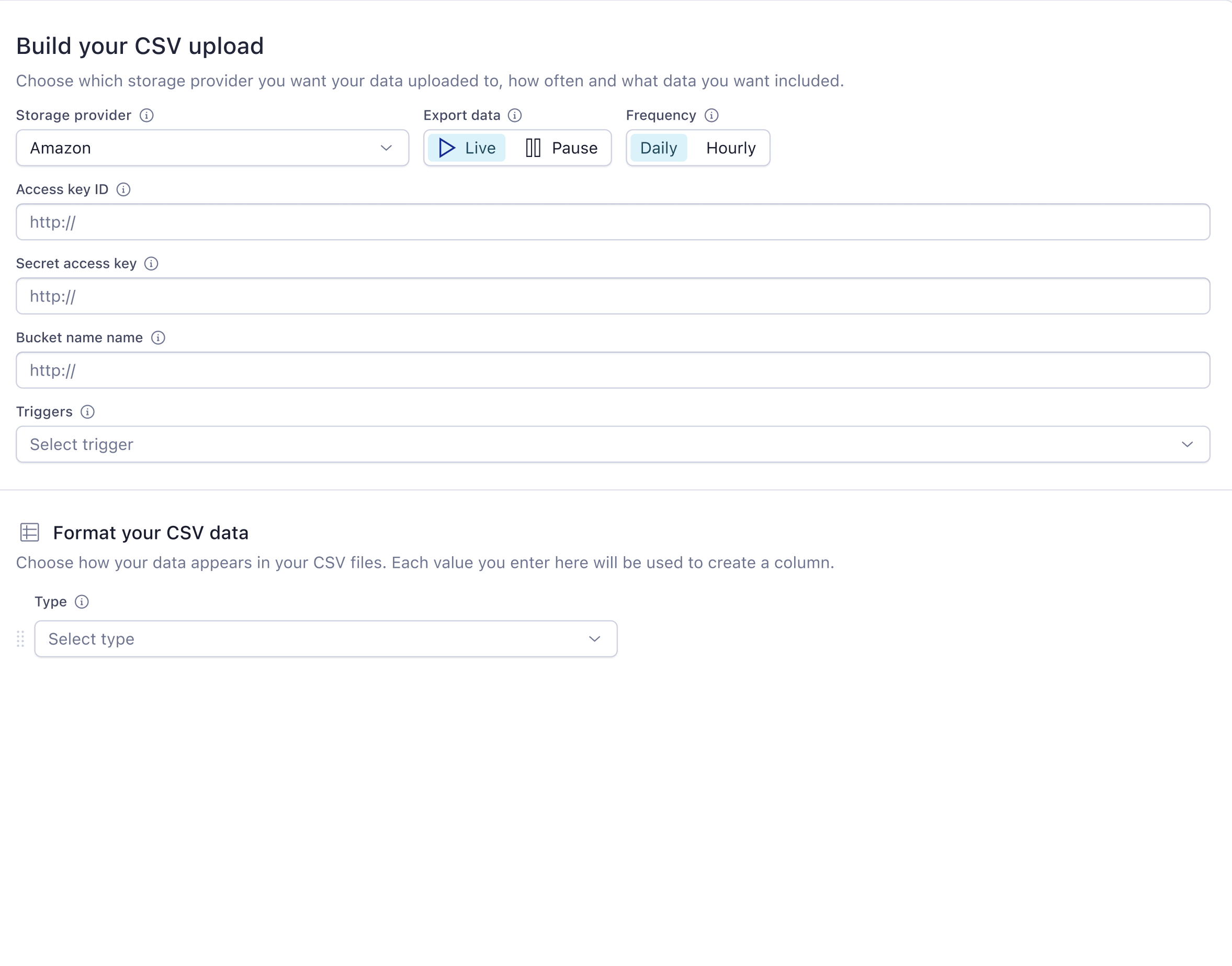 An early version - note the change information hierarchy. 