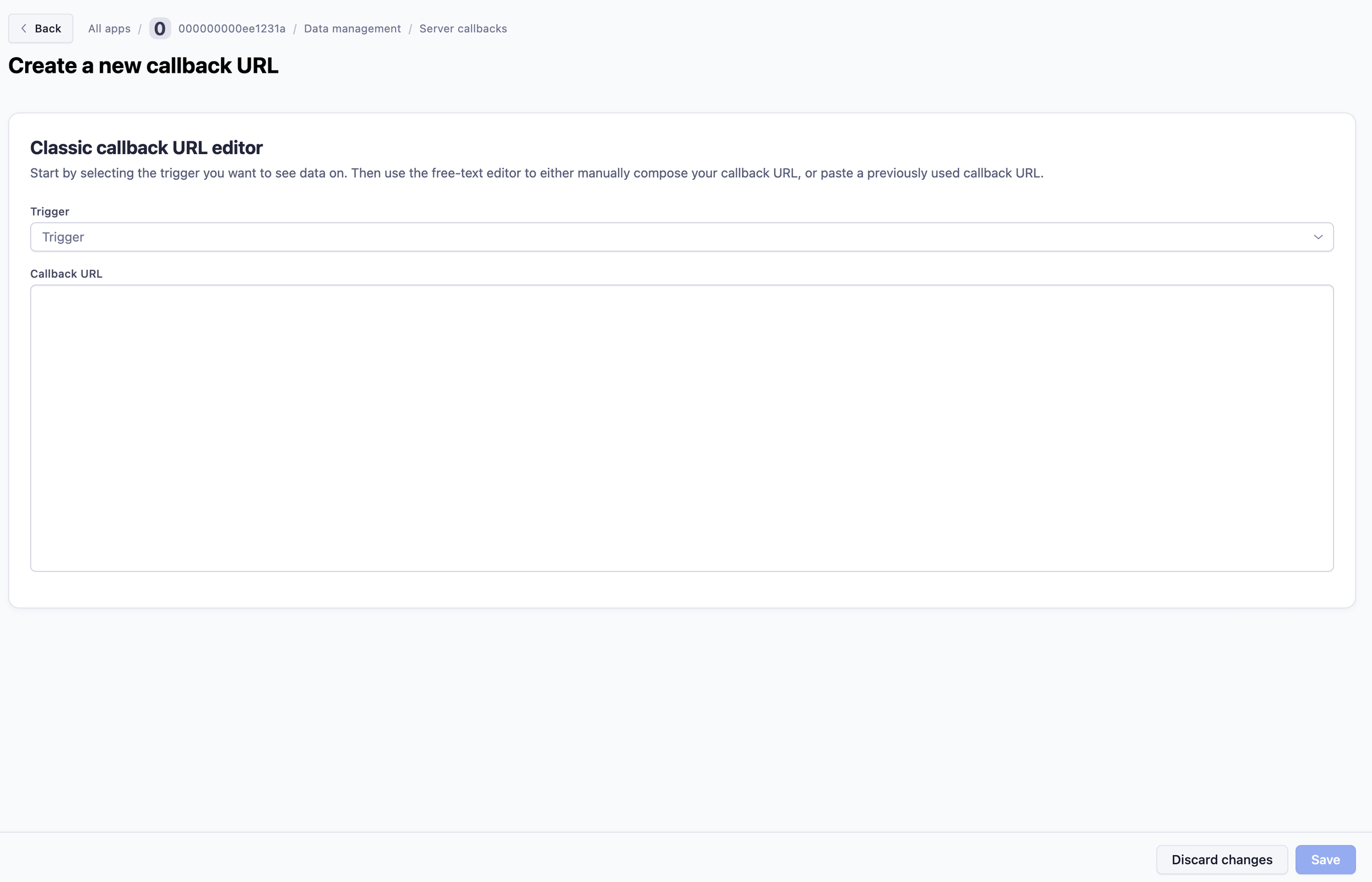 An example of the classic builder in the new UI.
