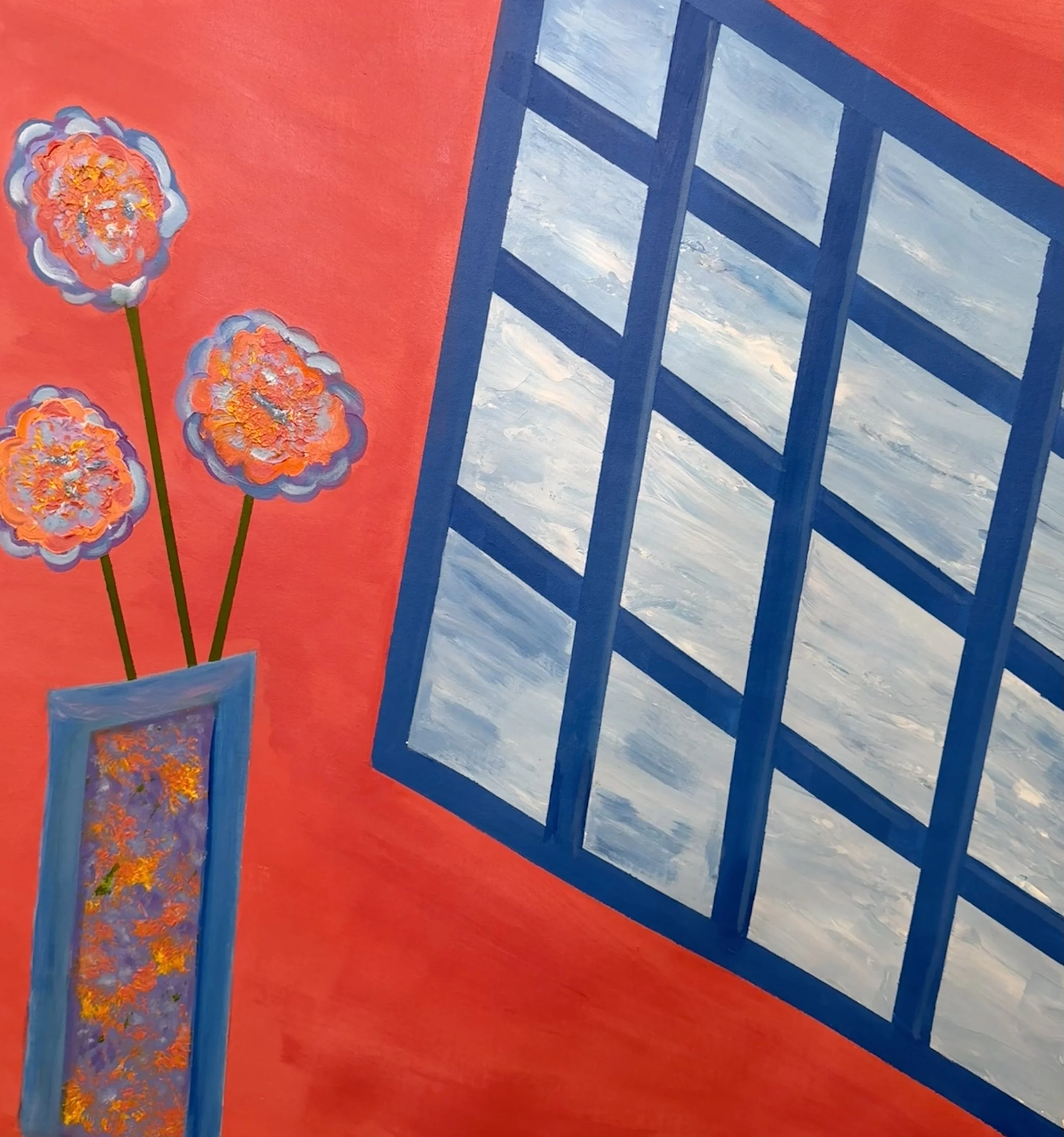 29" x 31", unstretched acrylic