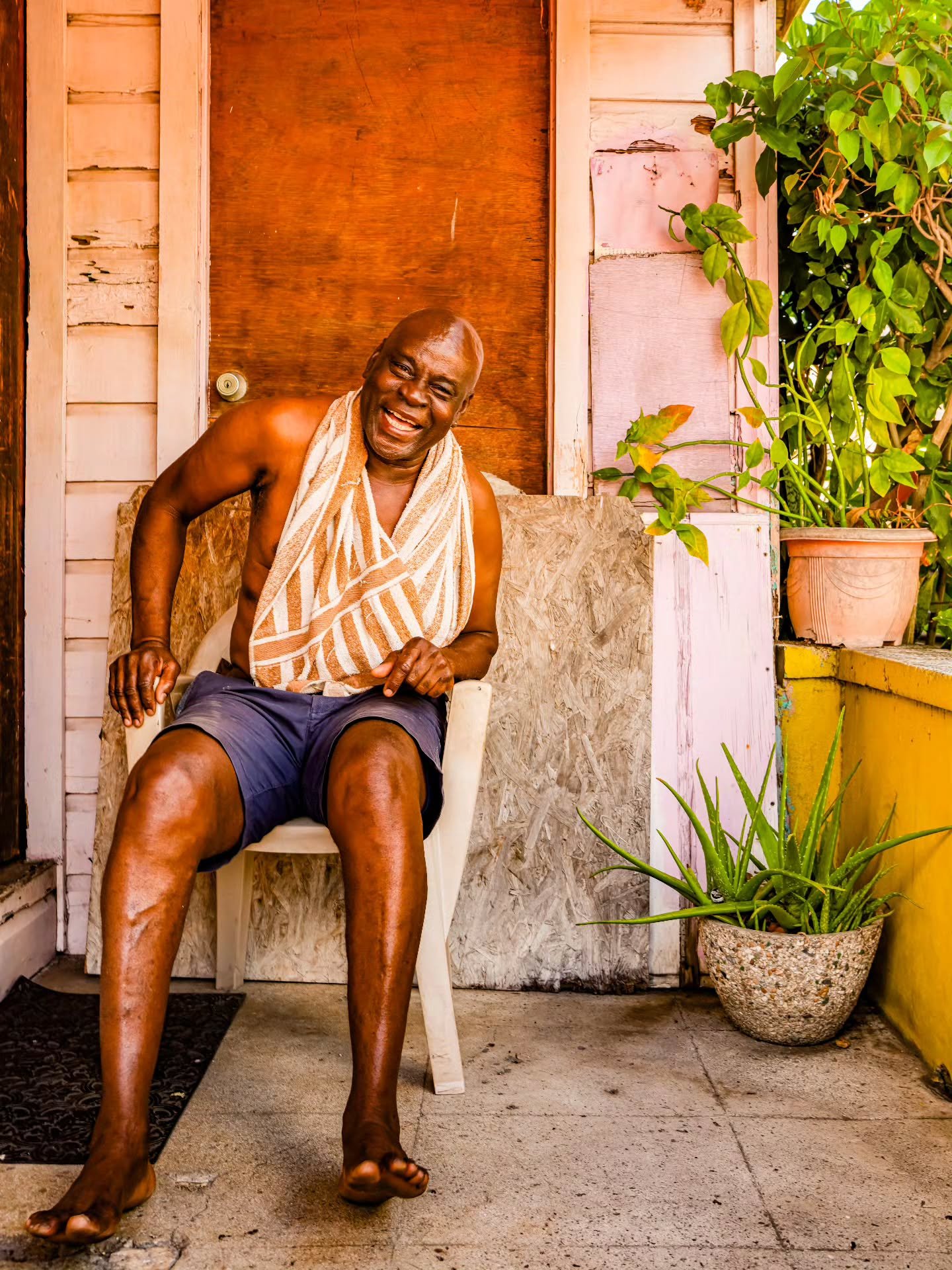 Met this nice fella outside his house in St. John's, Antigua and he kindly let me take his portrait. 🌎📸

#antigua #streetphotography #travelphotography #portrait