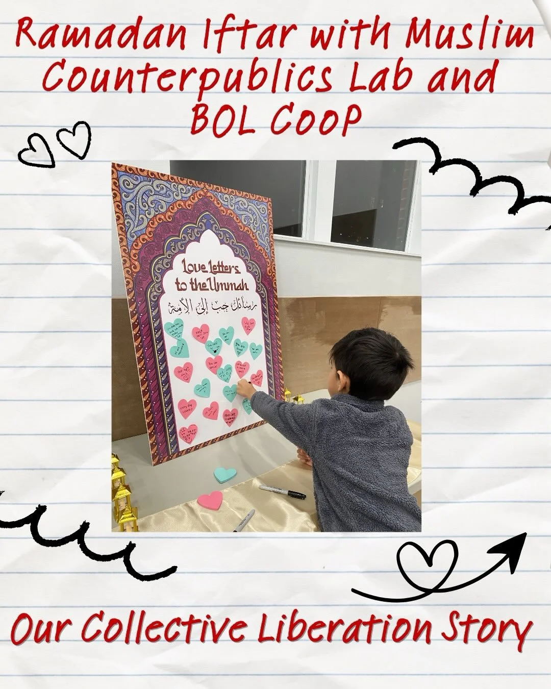 Earlier this month we held a Ramadan iftar with Bol Coop at the Festival Center. Bringing together our community, we shared love letters to the Muslim Ummah, and dreamt of a future where our communities thrive. We also collectively wrote a beautiful 