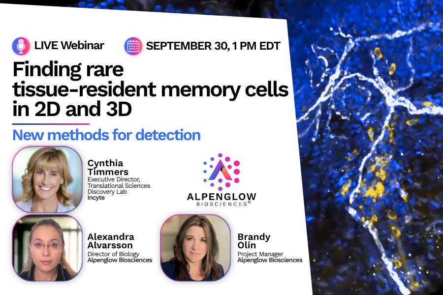 Live webinar: Finding rare tissue-resident memory cells in 2D and 3D