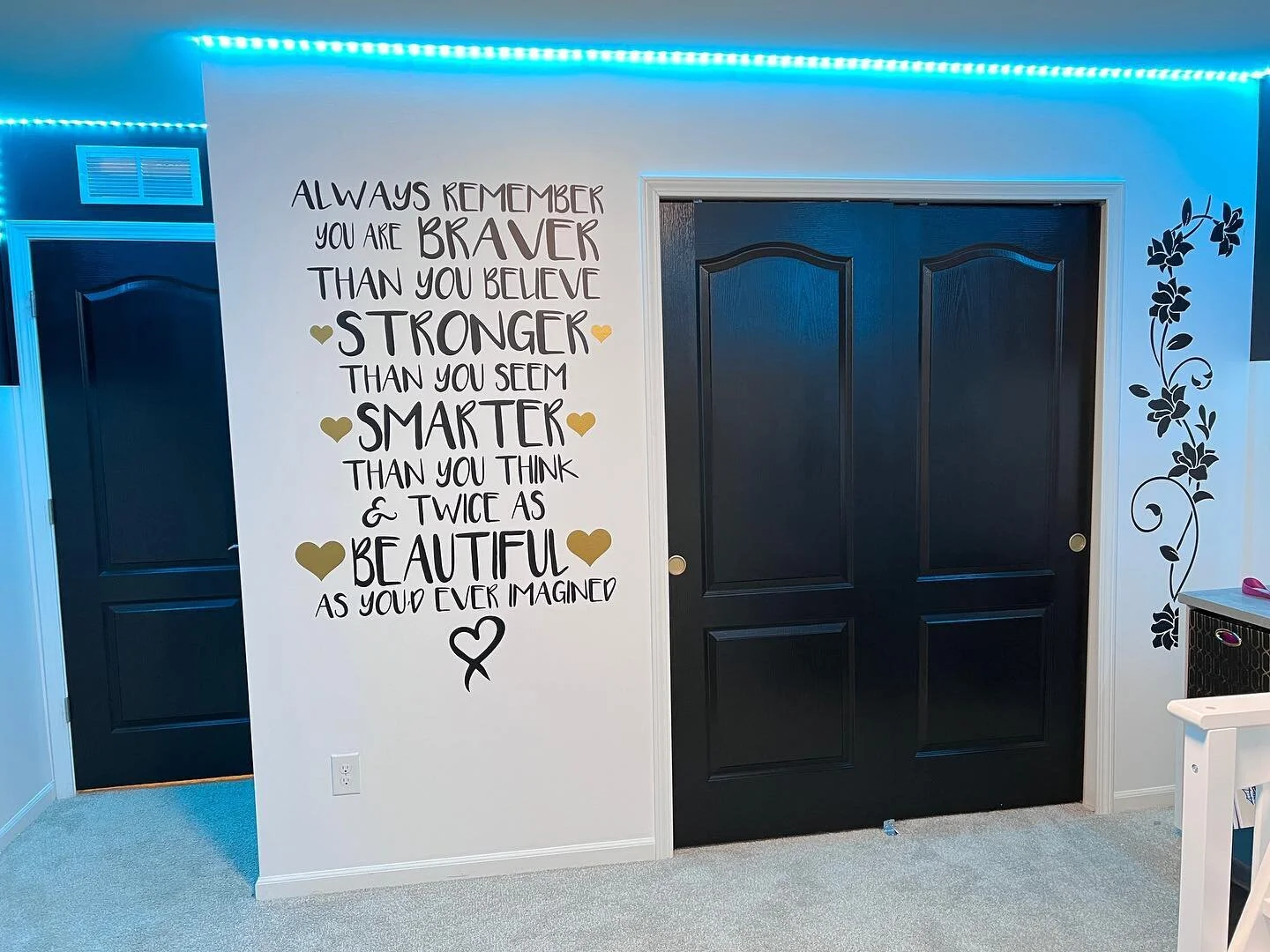 Positive affirmations&hellip; I&rsquo;ve been giving the rooms in my home some attention. I&rsquo;ll soon post this transformation in my daughters room. #GirlsRoomDecor #Homedecor #GirlsPaintideas #Girlsroomdecorideas #interiordesign