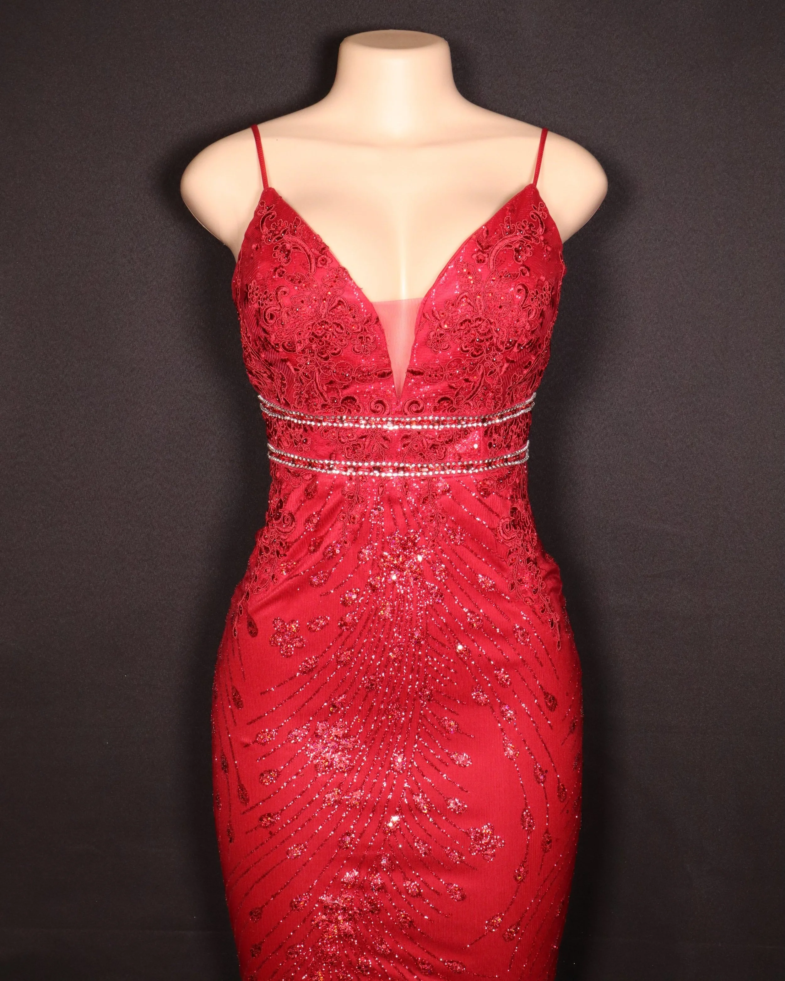 Red Lace Cocktail Dress