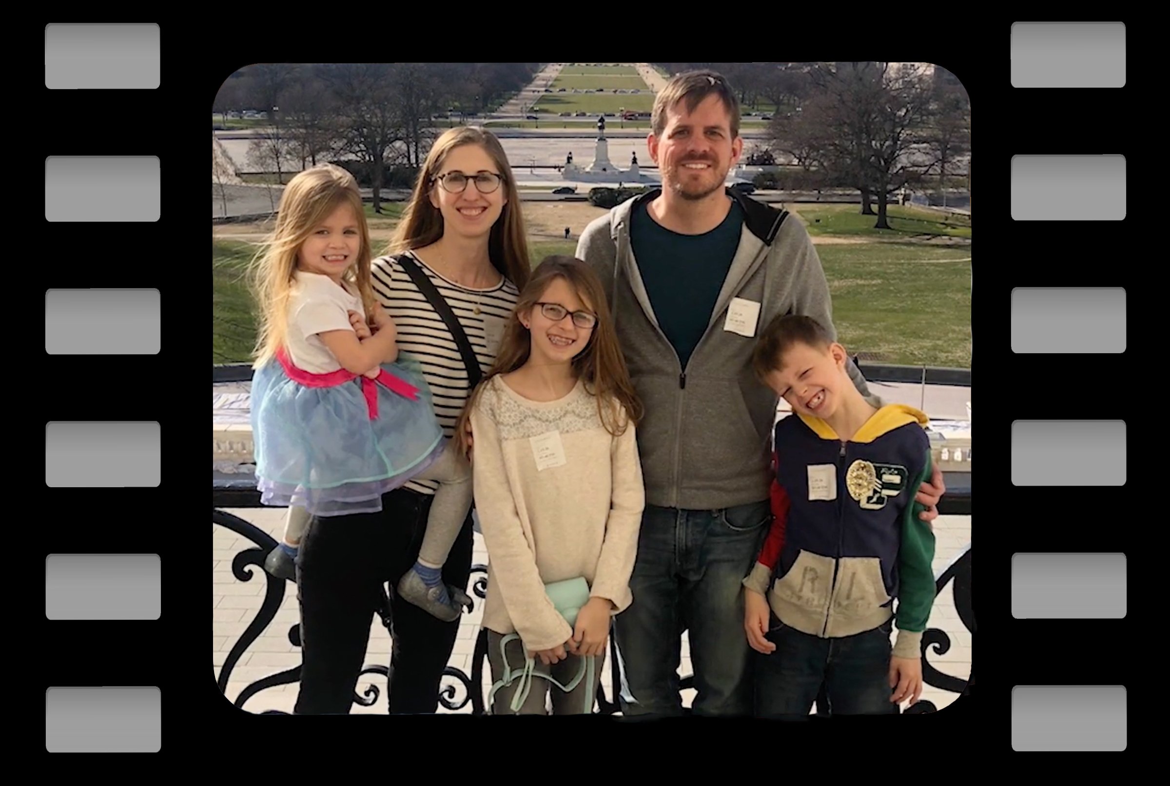 Collin with Faye, Violet, Simon and Jen