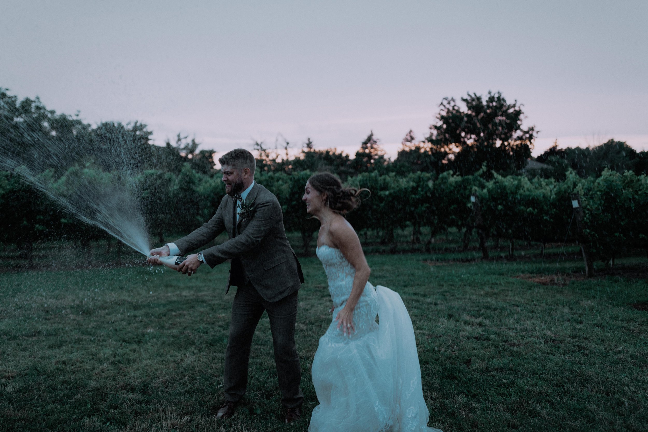 Bride and Groom, Sparkling Wine