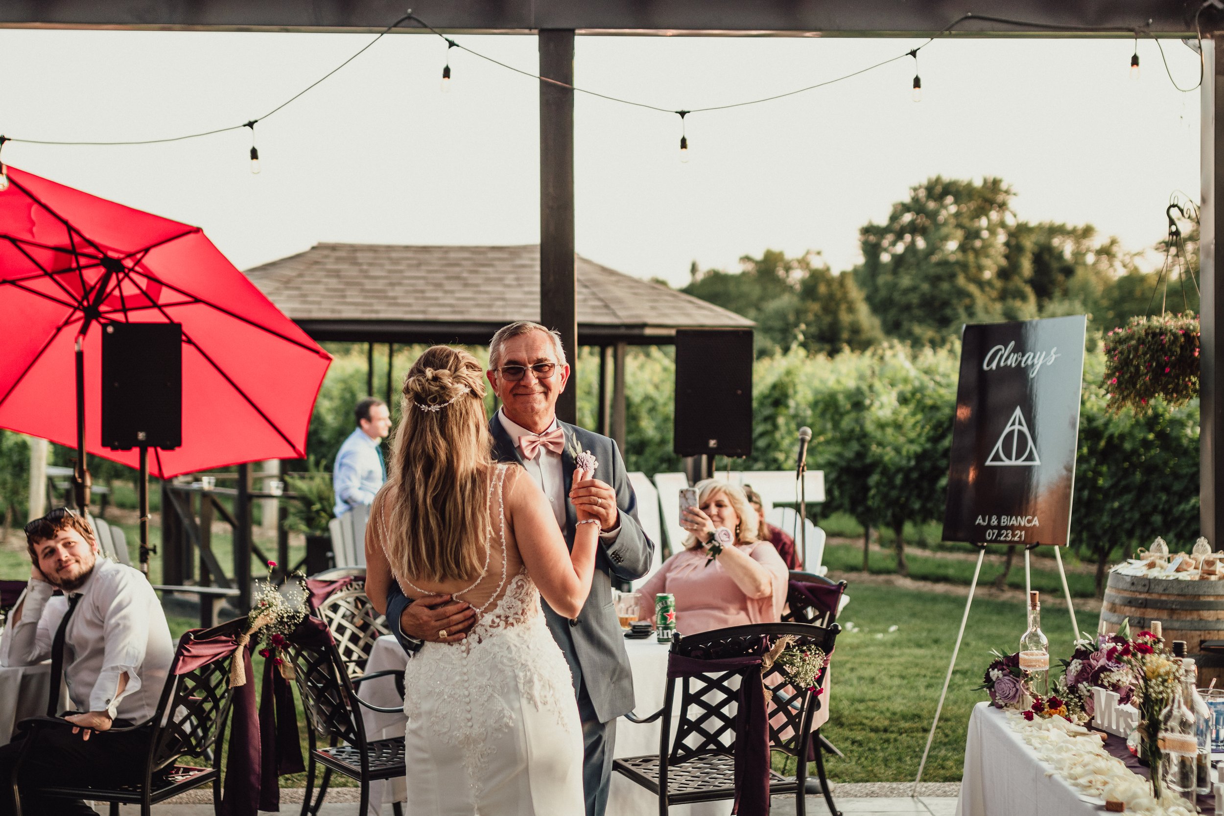 Winery Patio Wedding