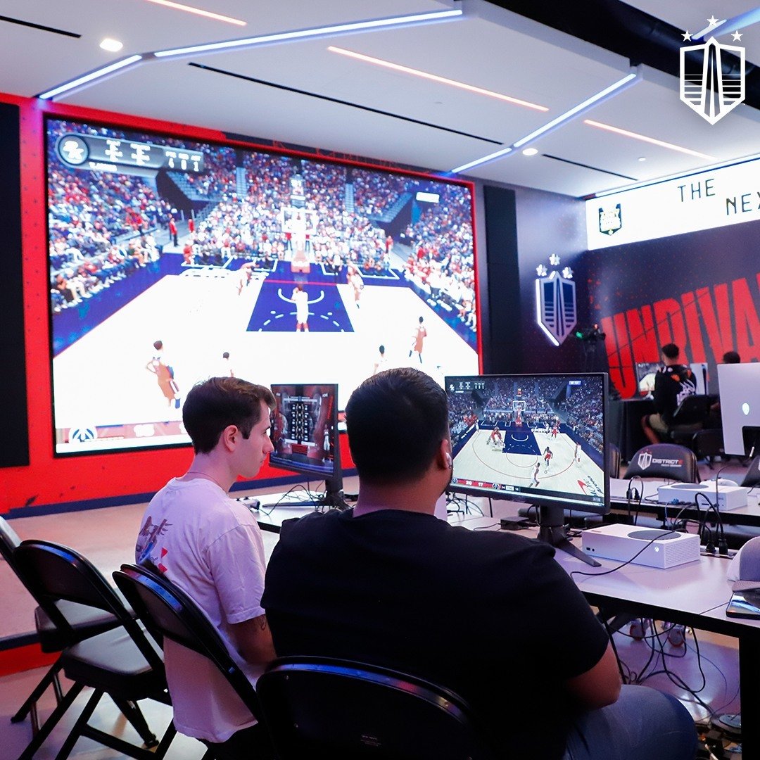 Coming to watch the @nba2kleague Playoffs this week? Be a part of the action and stop by our open gaming station loaded with NBA 2K24 🎮 🏀