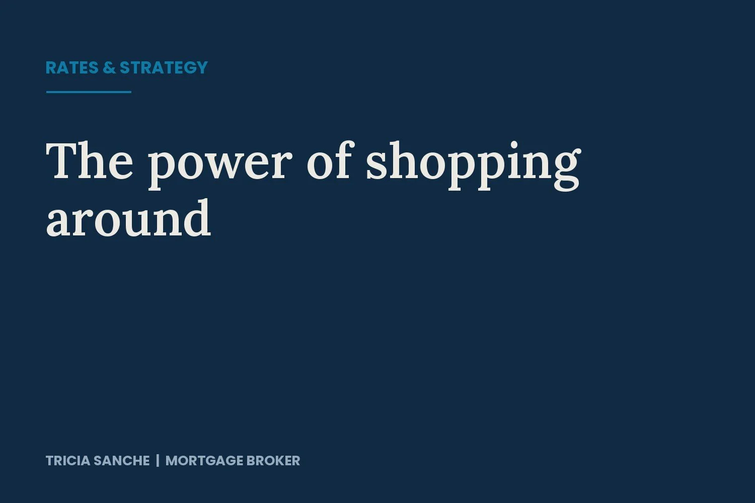 The Power of Shopping Around for Your Mortgage Renewal