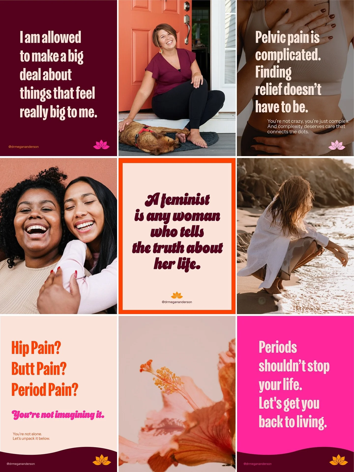 The goal with the new brand for @drmegananderson was to reflect the evolution of Megan and her business. To speak directly to her ideal client while representing everything that comes with being a patient in this special space.

We pulled from so man