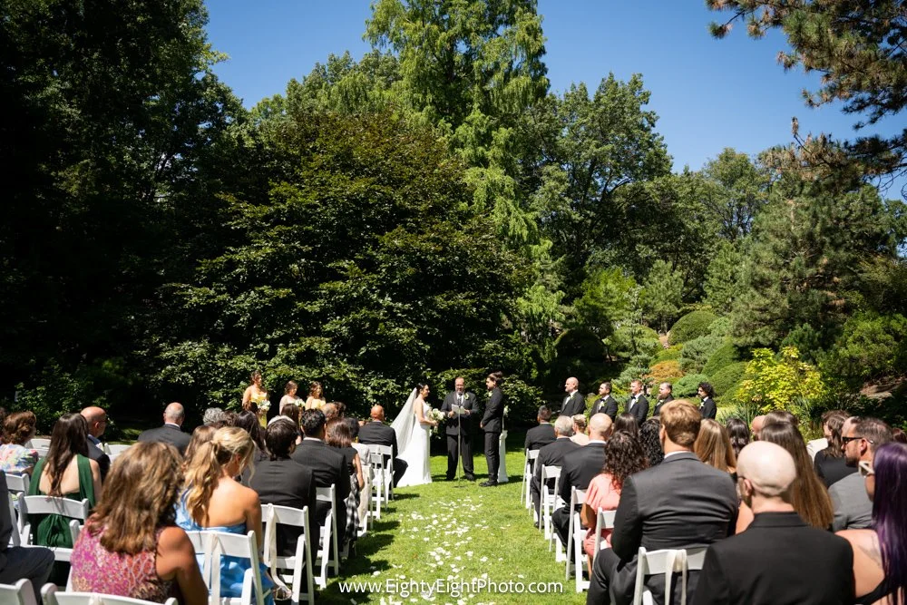 Becca and Jake’s wedding ceremony at the Cleveland Botanical Garden