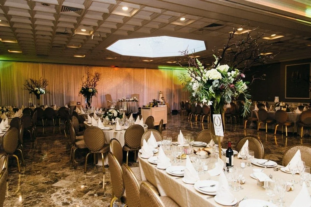 Table setting for Rehearsal Dinner at Marble Room Cleveland
