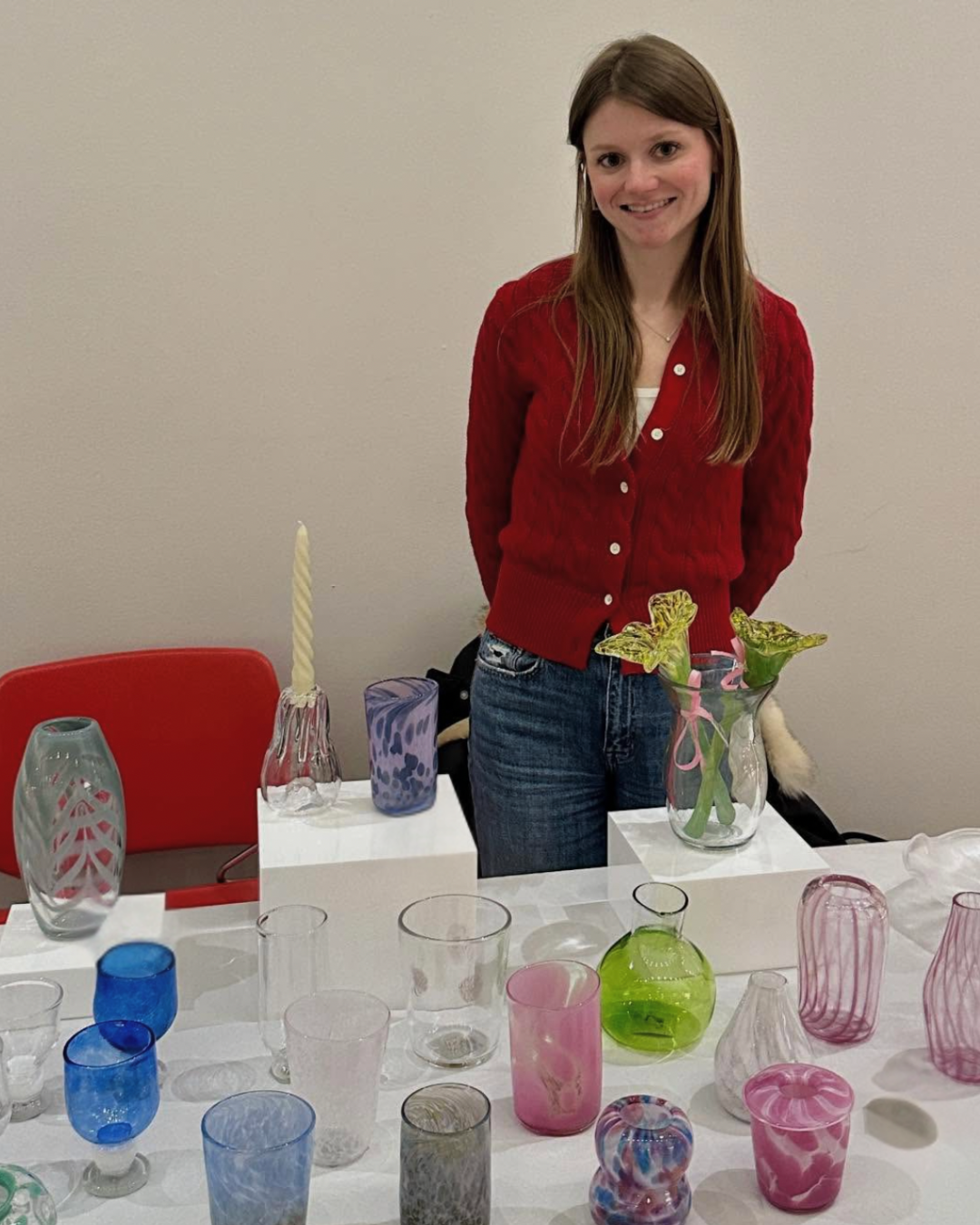 Sterling Event Services glass artistry Cleveland - Caroline Abbey handmade glass vases, Cleveland Institute of Art