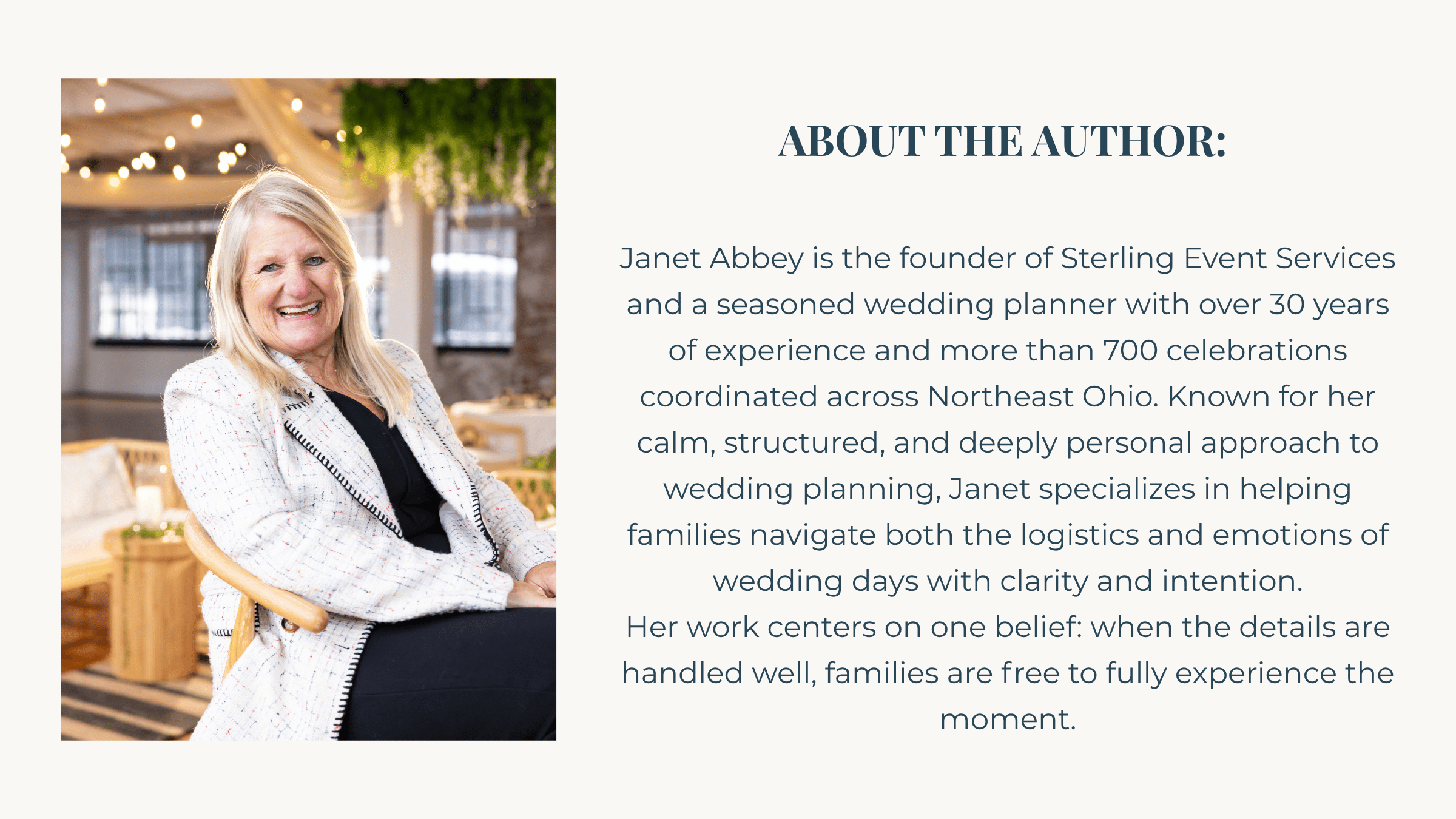 About the author Janet Abbey