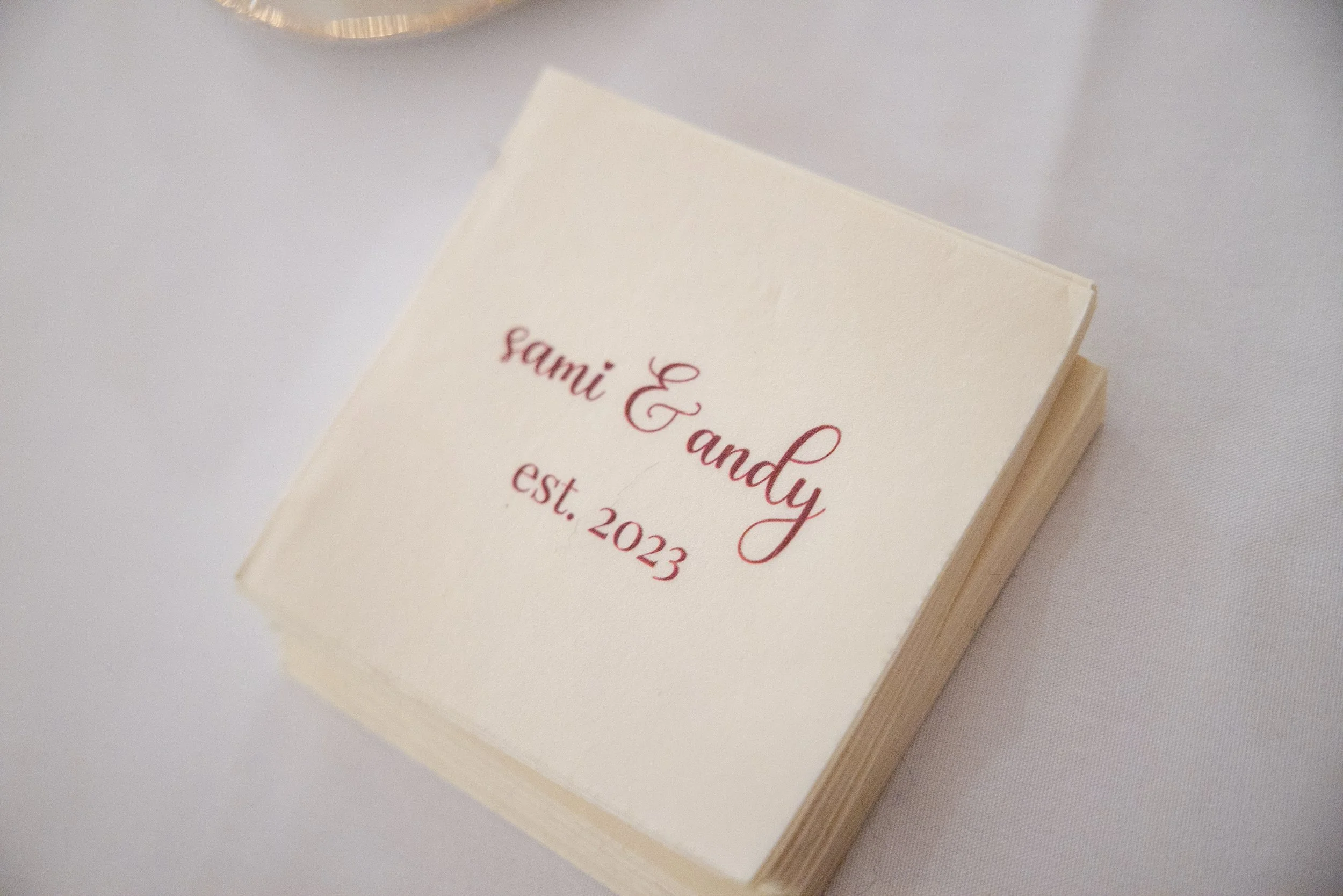 customized wedding napkin