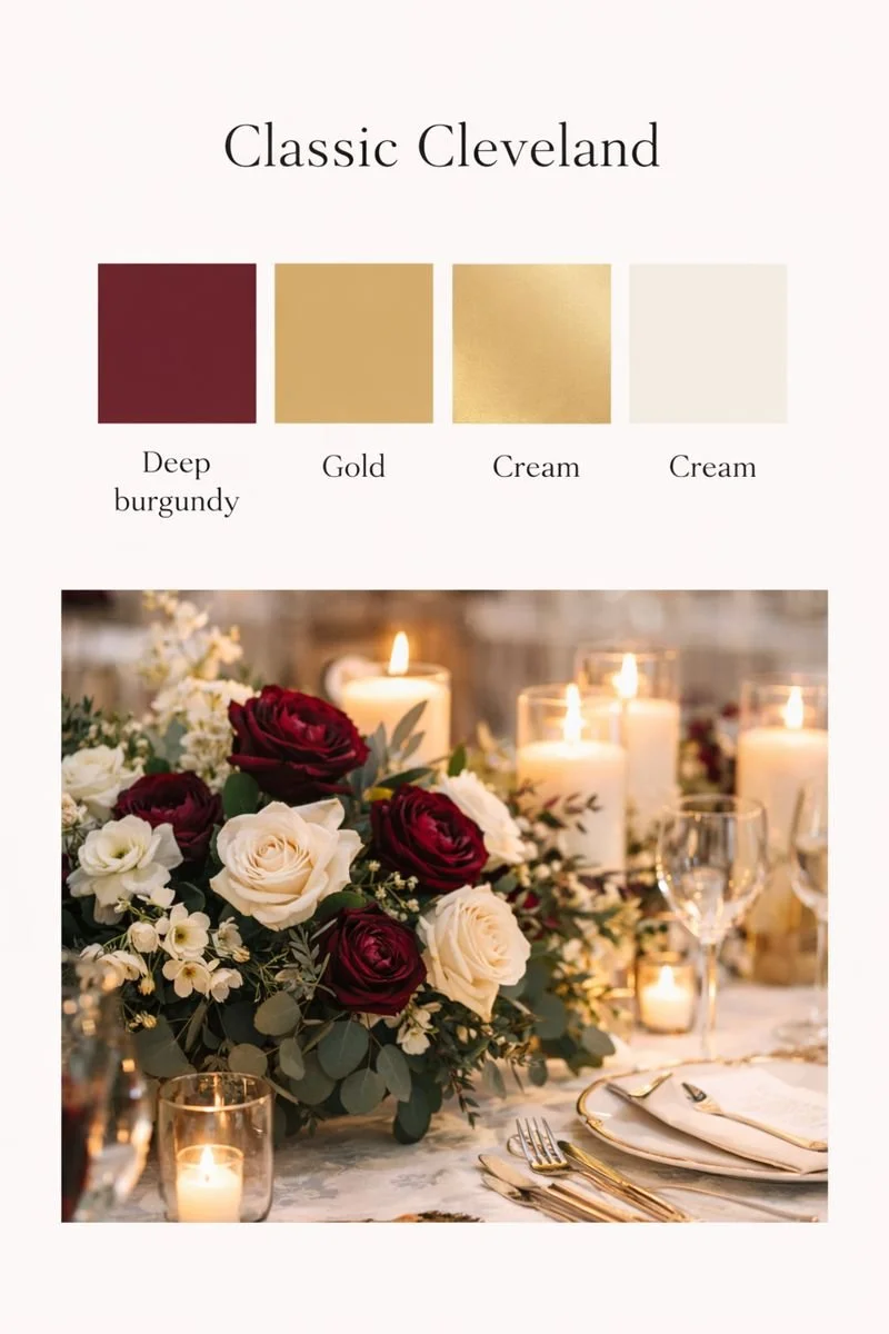 Classic Cleveland Wedding Color Palette