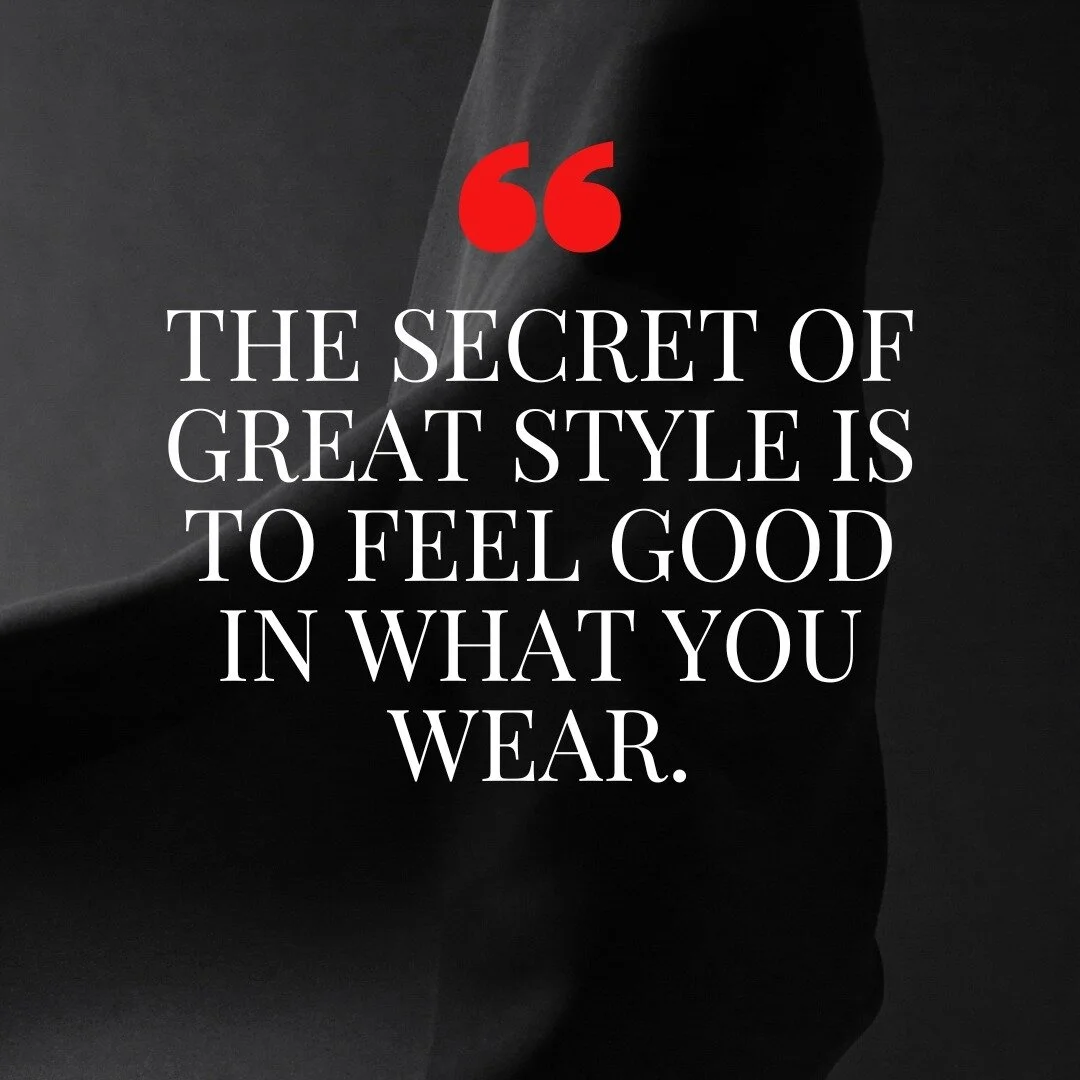Clothing should work for you ... not the other way around. 
#elevatedimage #elevatedstyle #fashionquotes