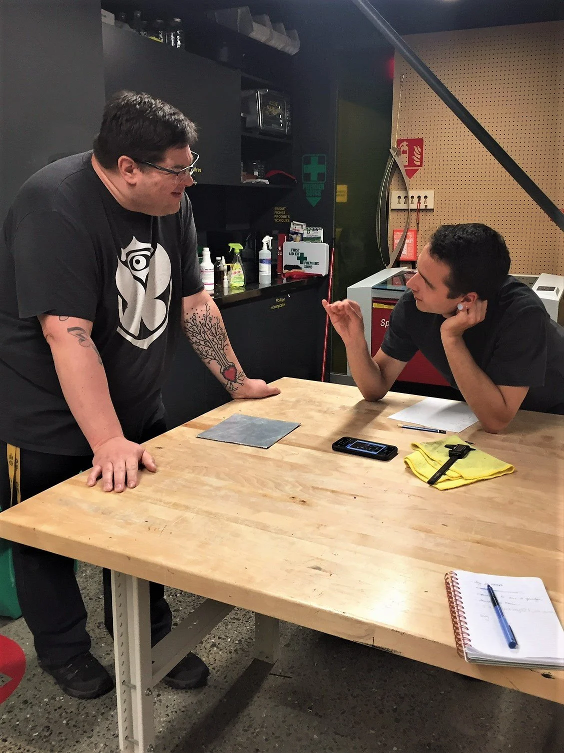 Laurent au Fab Lab du Musée de l'ingéniosité J. Armand Bombardier