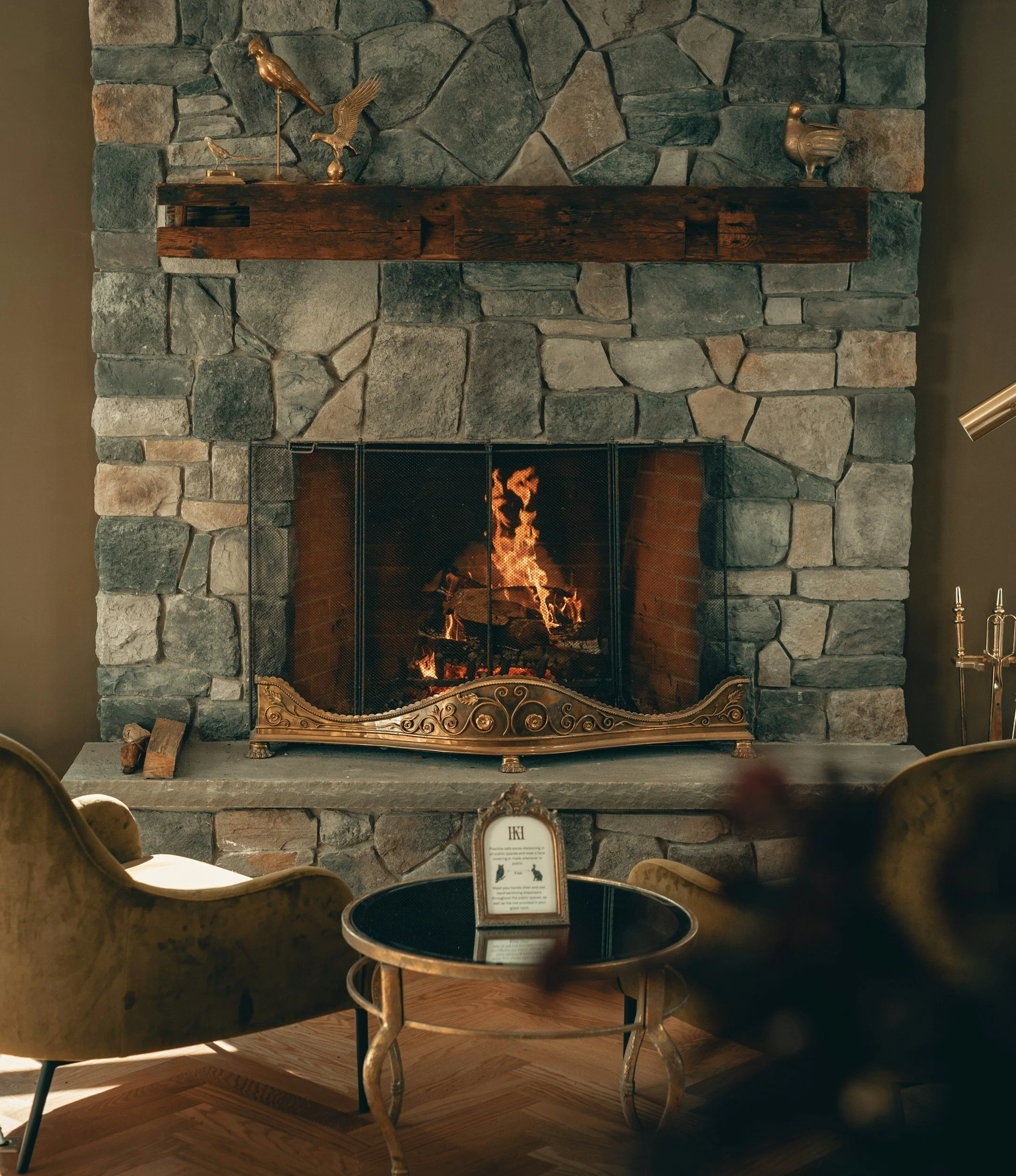 Custom stone fireplace Austin, TX