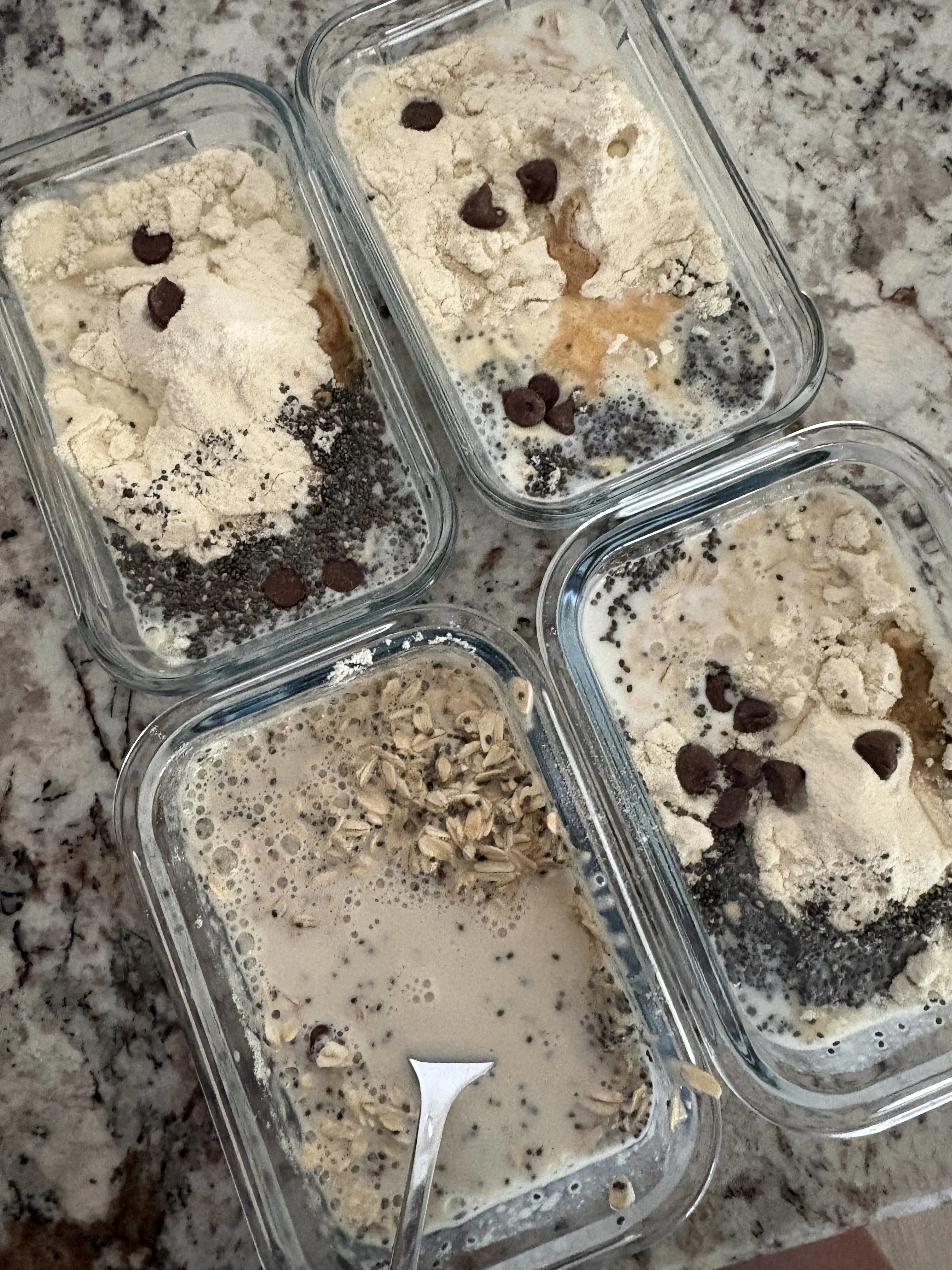 Overnight protein oats for breakfast