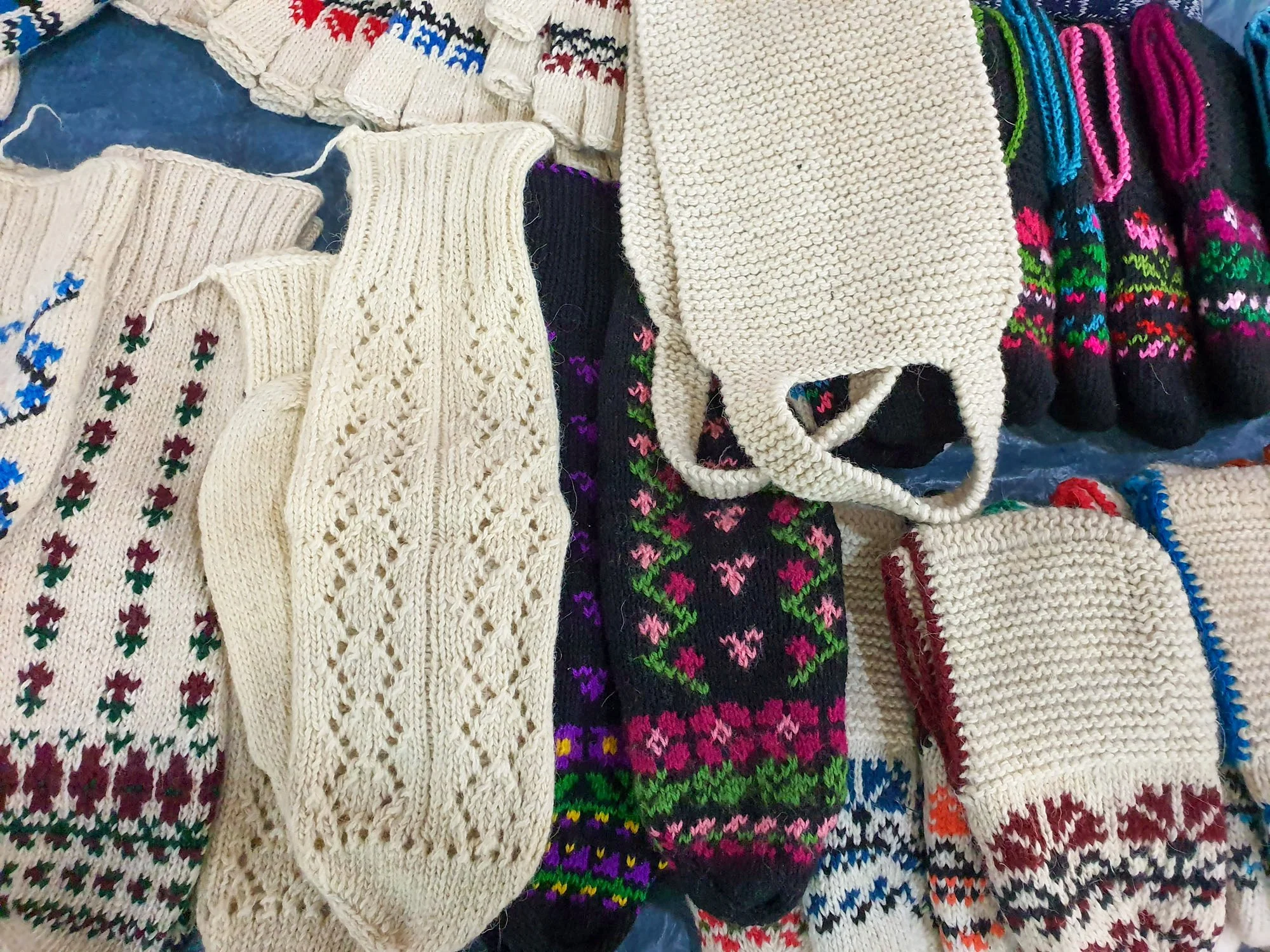 Sacred Hands | Various wool products knitted by Hatice