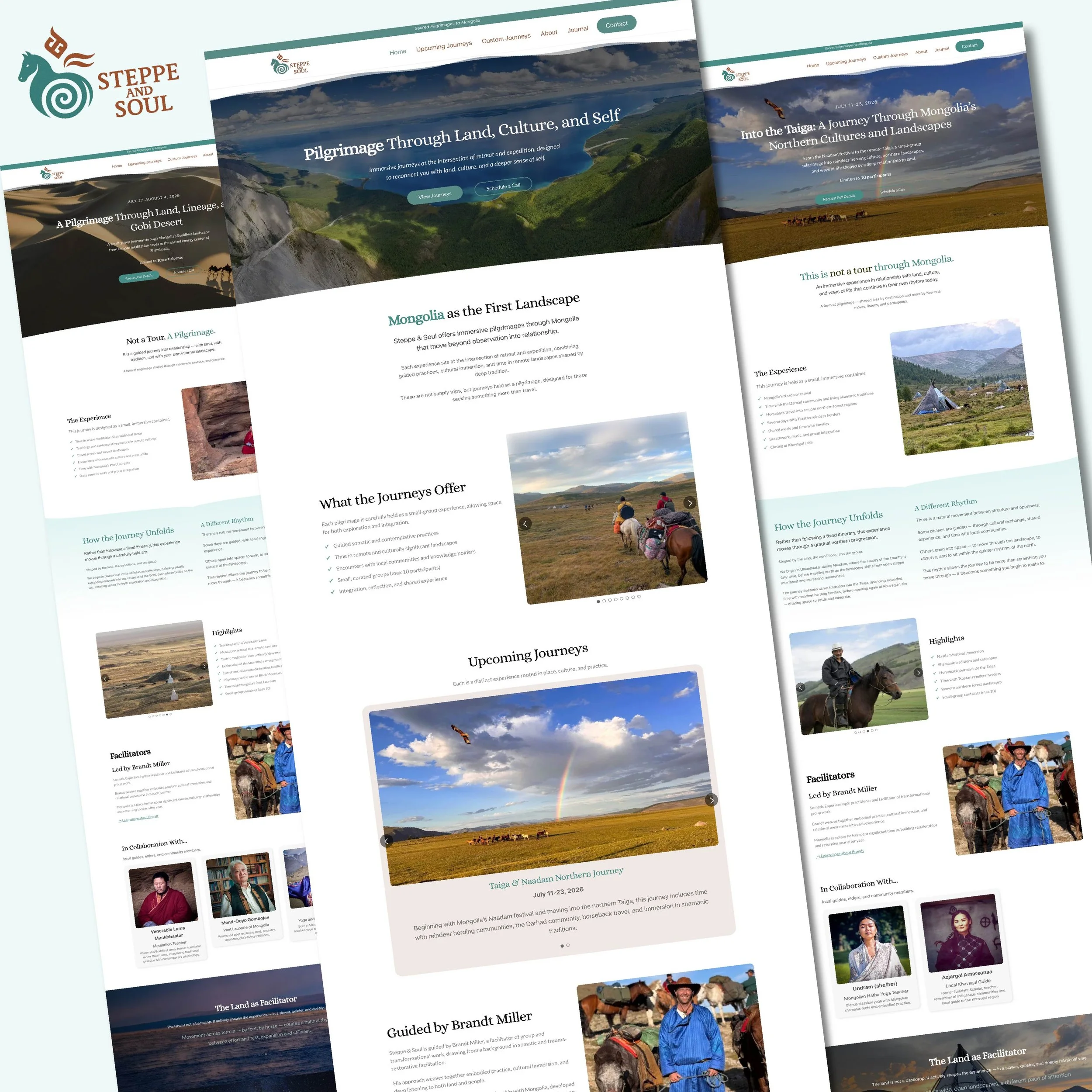 ✨ New Site Launch ✨
Just launched the updated website for Steppe &amp; Soul, a pilgrimage retreat brand offering immersive journeys through Mongolia.

This WordPress project focused on strategy, structure, and conversion flow: refining the homepage, 