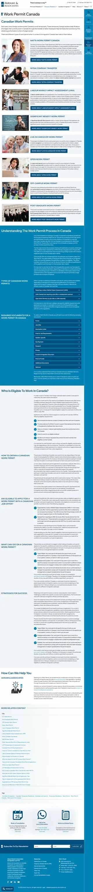 Work Permit Canada Page