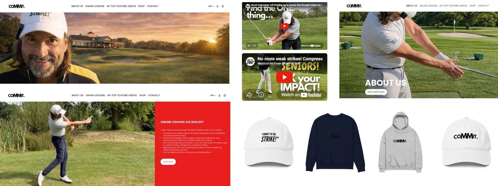 Commit to the Strike - Shopify Golf Coaching Website