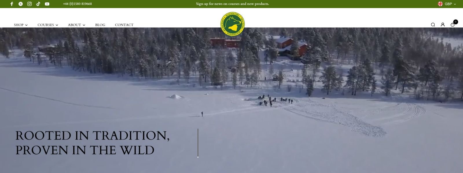 Ray Mears Woodlore Shopify Website