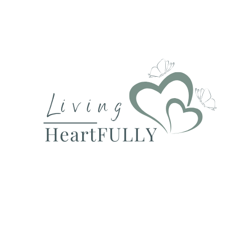 Living HeartFULLY logo with two hearts and two butterflies – support after unexpected childlessness