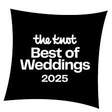 Book cover titled 'The Knot Best of Weddings 2025' with a black background and white text.